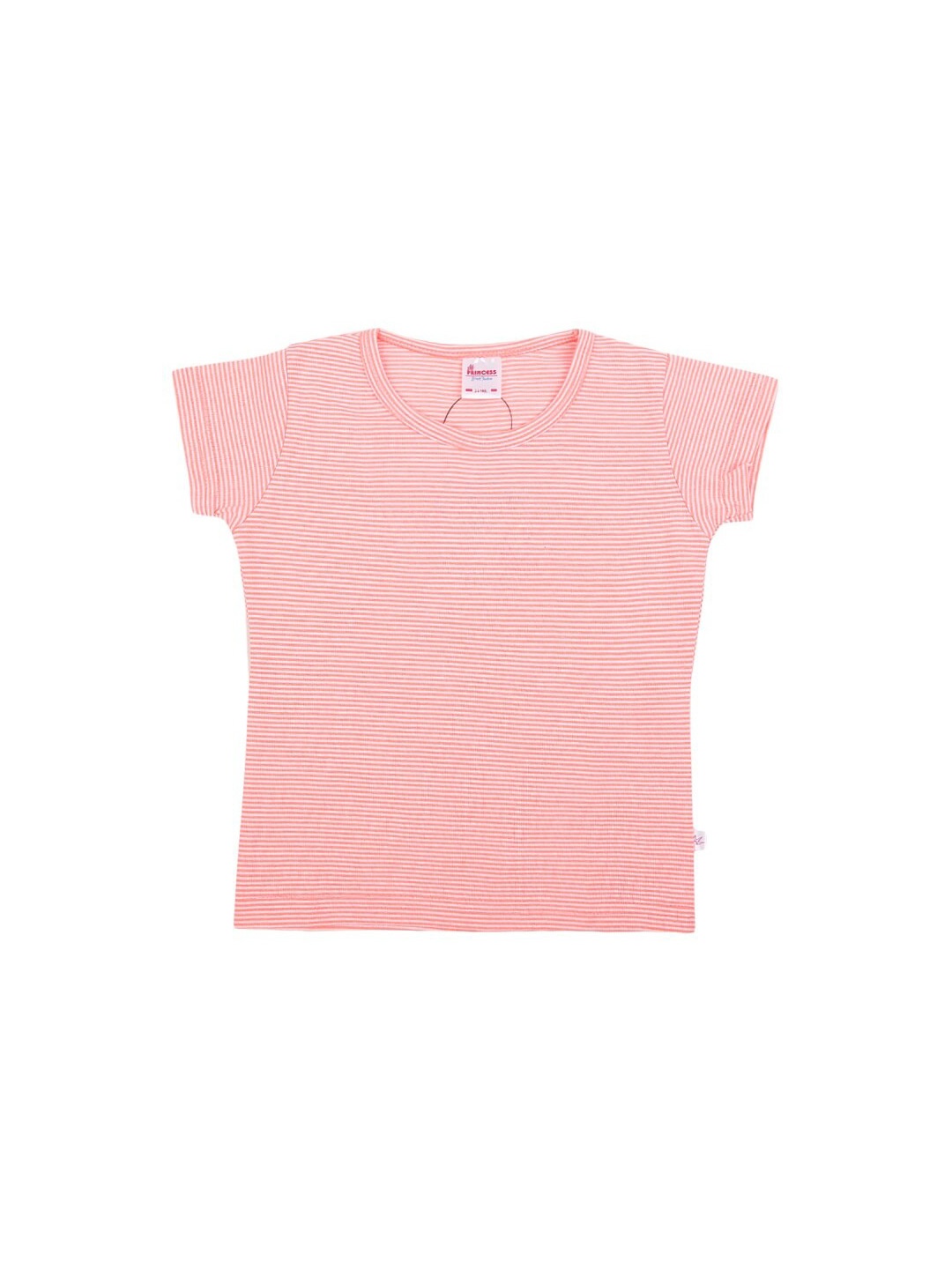 

V-Mart Girls Striped Cotton Casual T-shirt, Pink