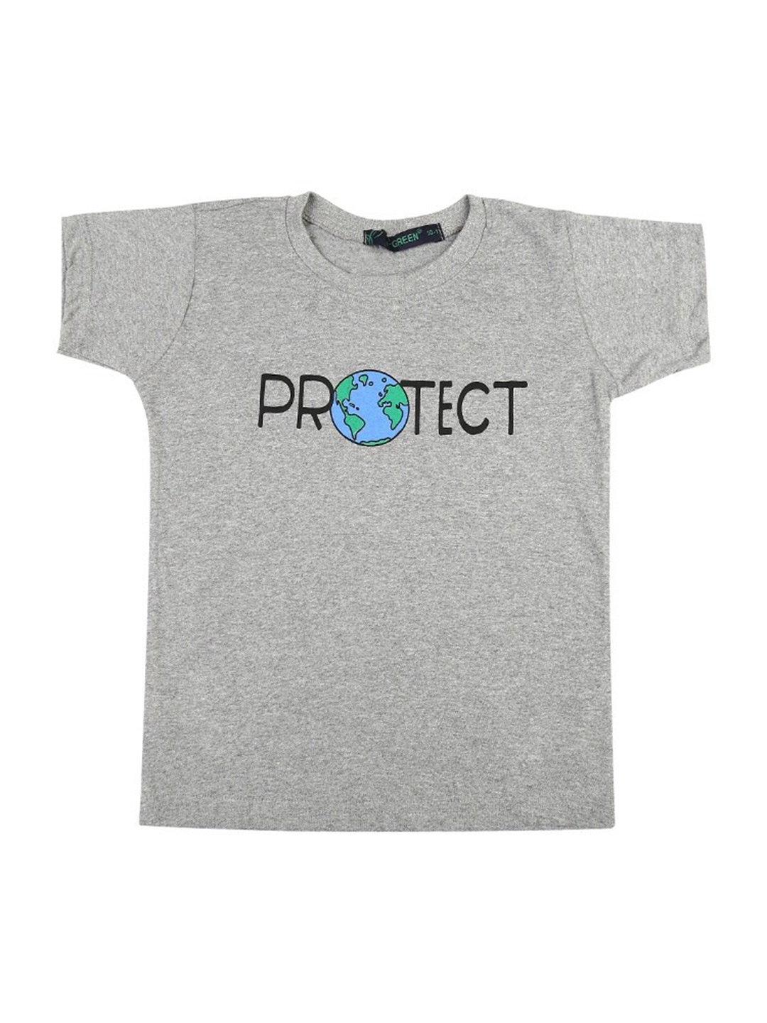 

V-Mart Girls Typography Printed Round Neck Cotton T-shirt, Grey