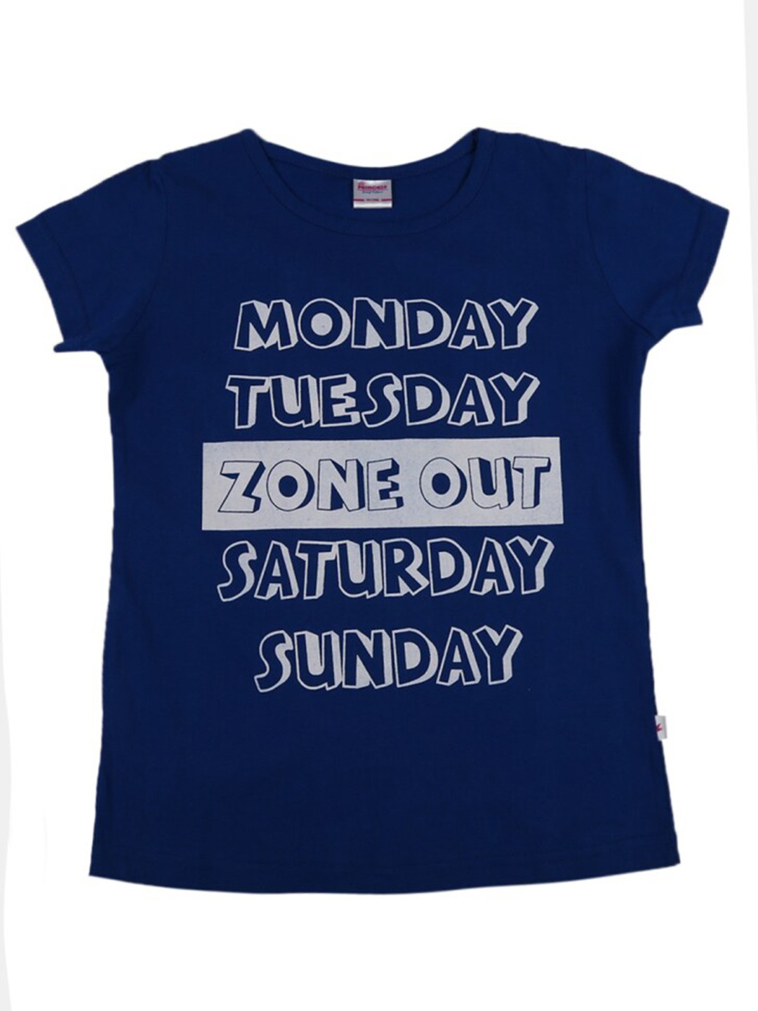 

V-Mart Girls Typography Printed Cotton Regular T-shirt, Blue