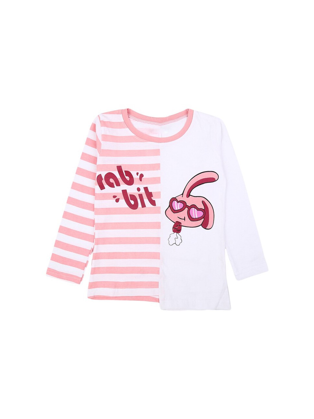 

V-Mart Girls Graphic printed cotton T-shirt, White