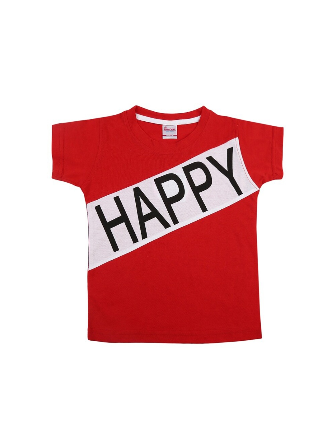 

V-Mart Girls Typography Printed Cotton T-Shirt, Red