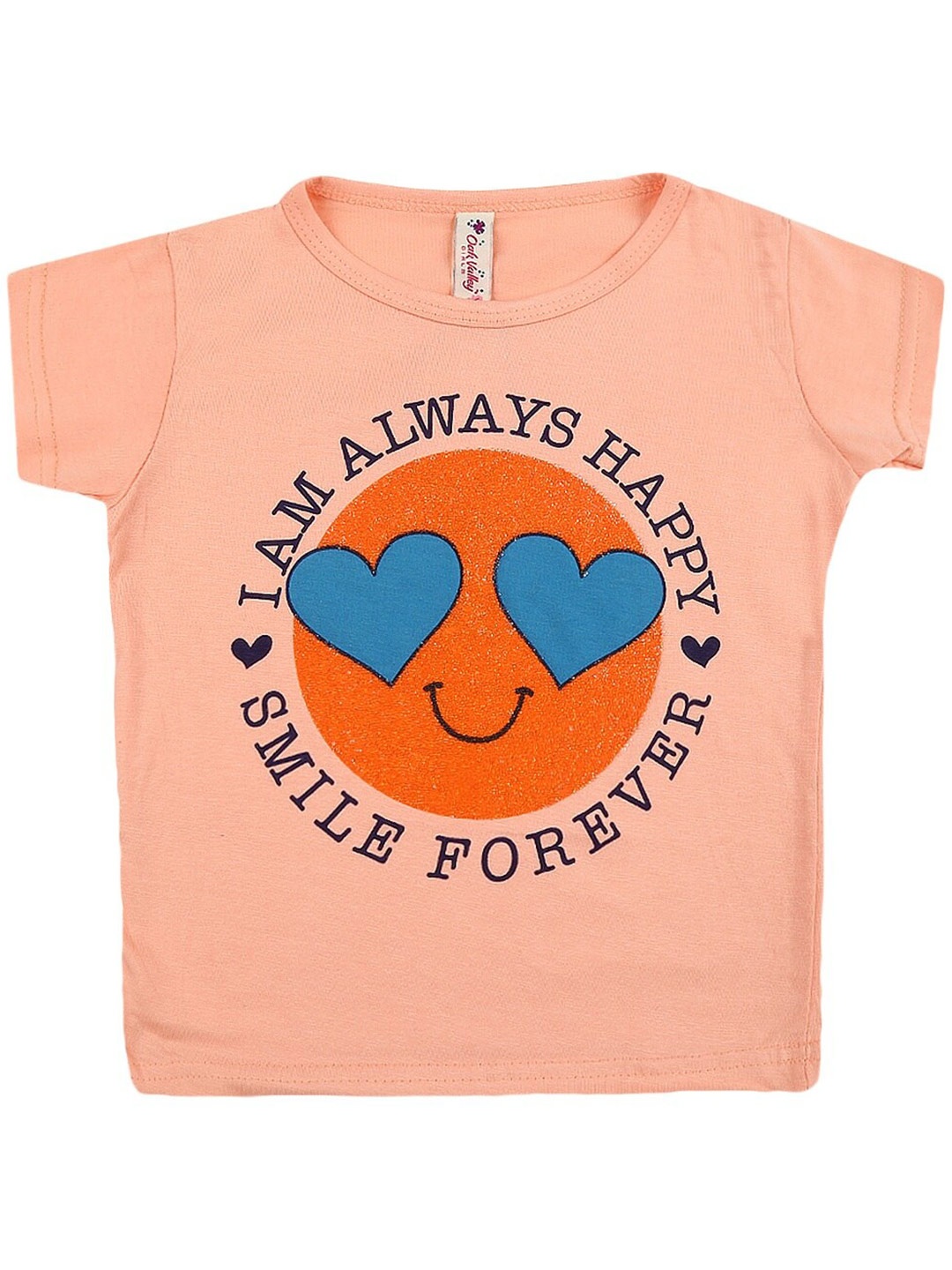 

V-Mart Girls Graphic Printed Cotton T-Shirt, Pink