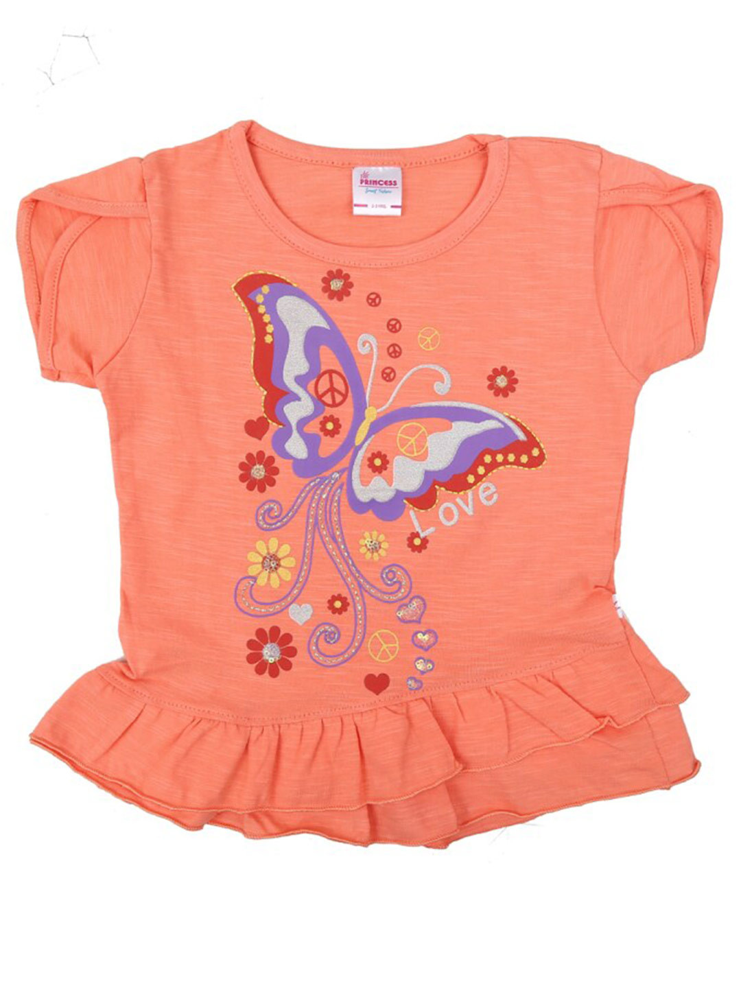 

V-Mart Girls Graphic Printed Knitted Cotton Top, Pink