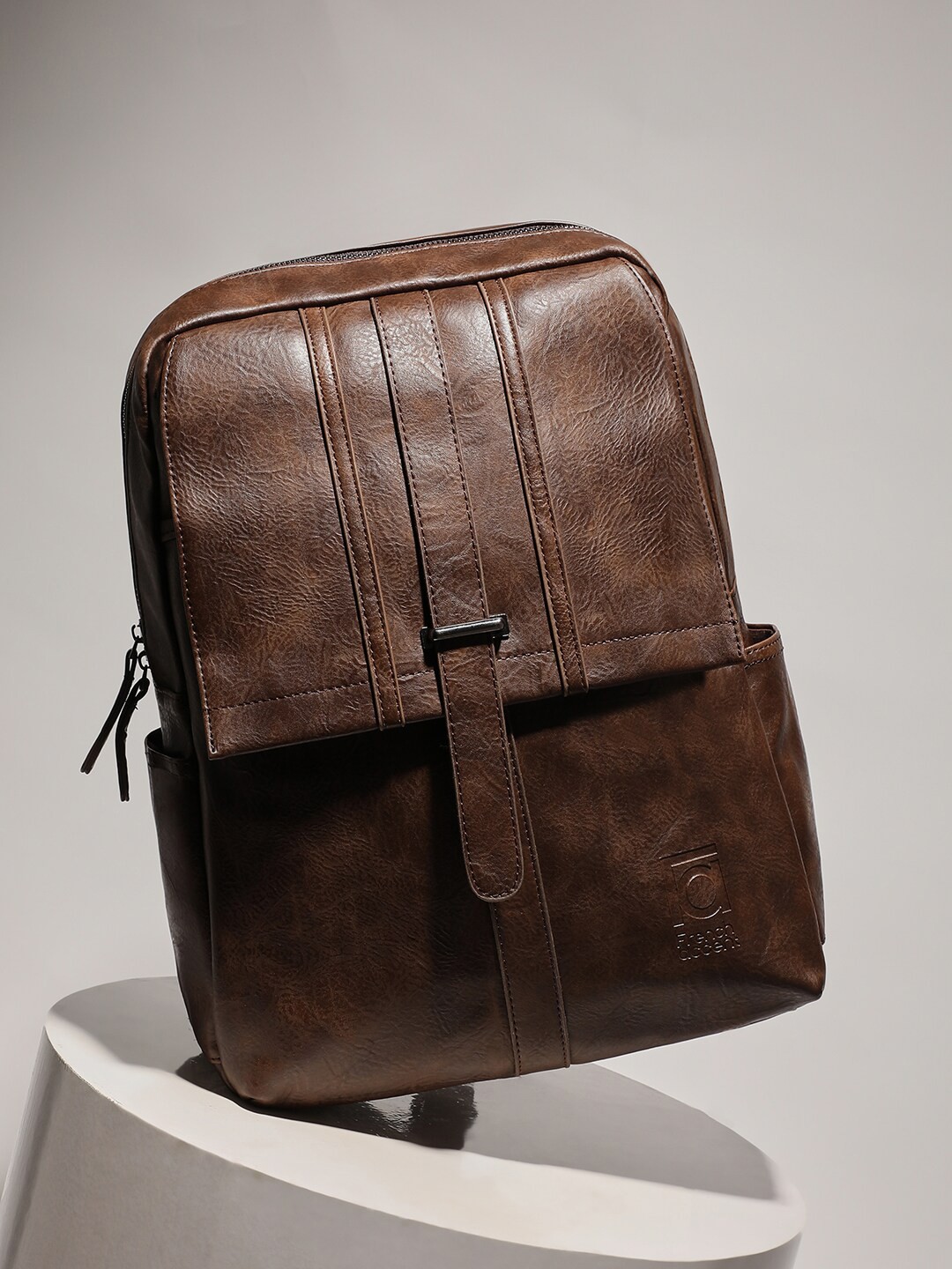 

French Accent Men Non-Padded Backpack, Brown