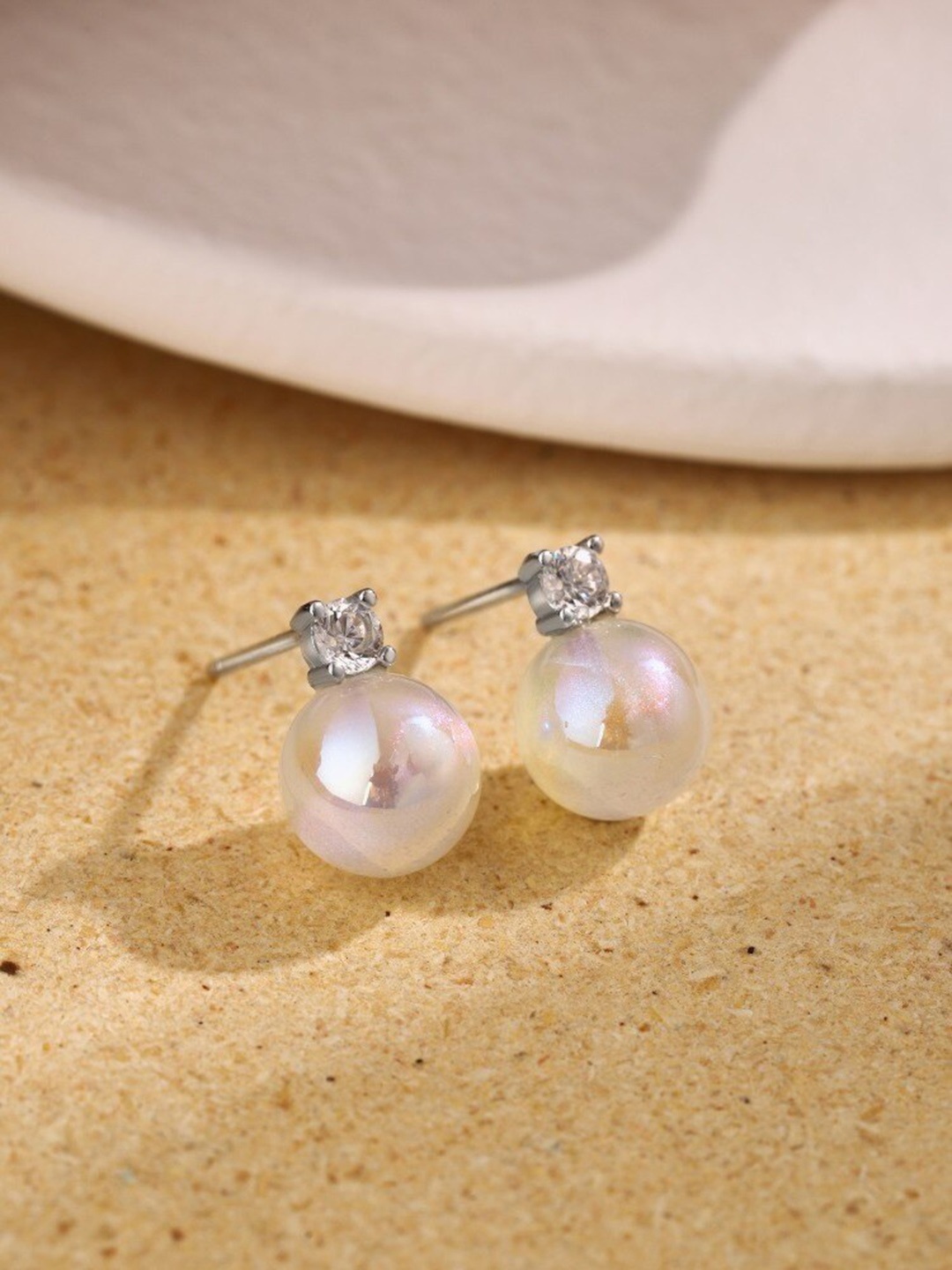 

MISS JO 92.5 Sterling Silver Contemporary Studs Earrings