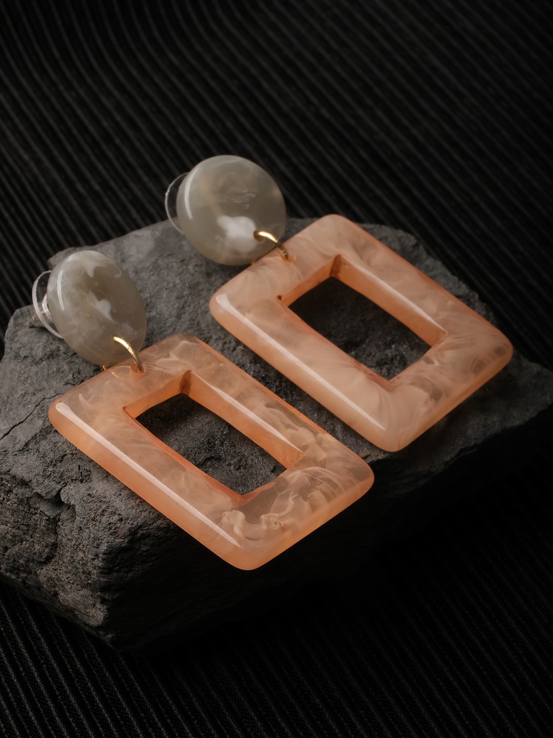 

XPNSV Square-Shaped Drop Earrings, Gold