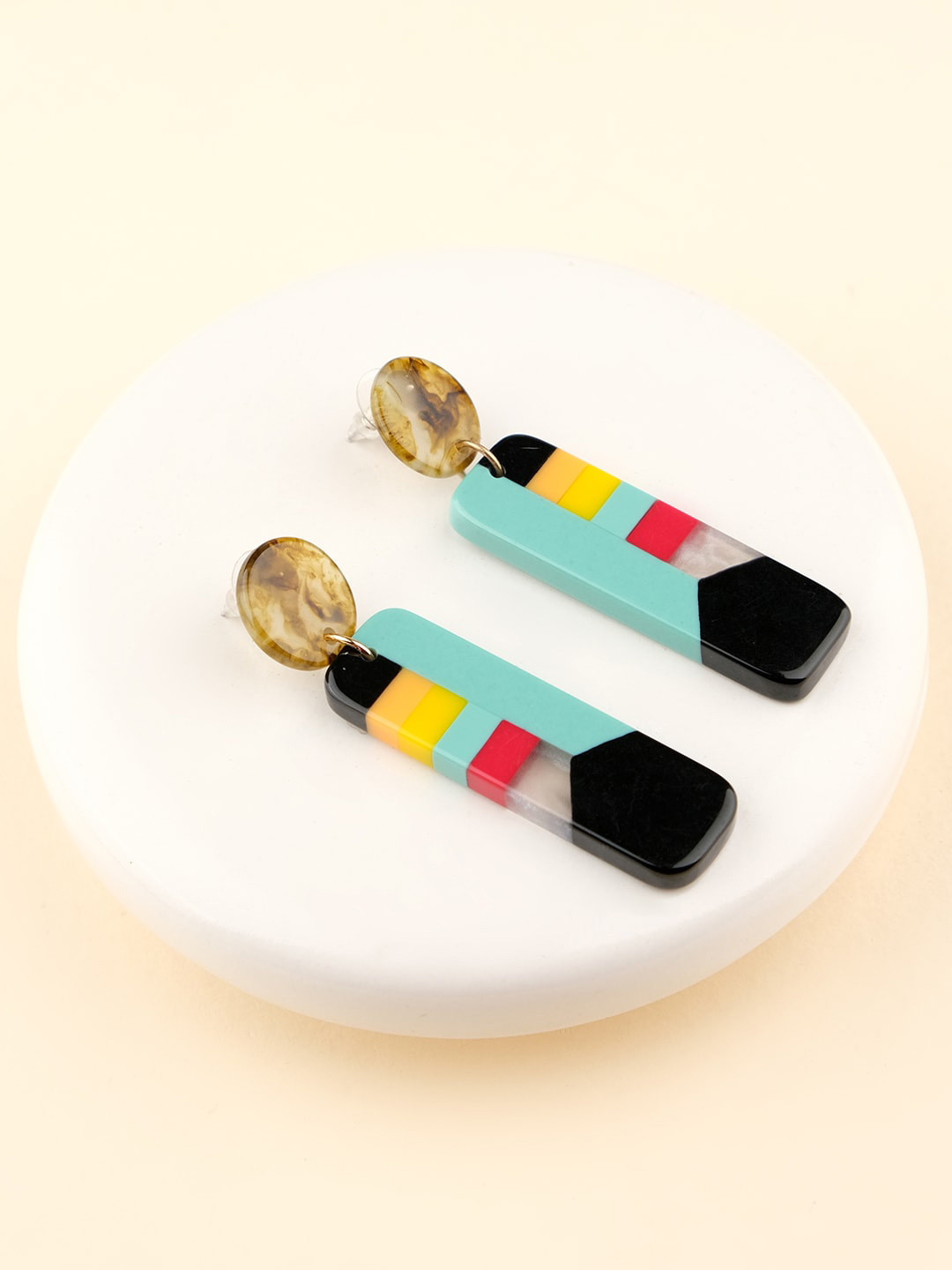 

XPNSV Geometric Drop Earrings, Blue