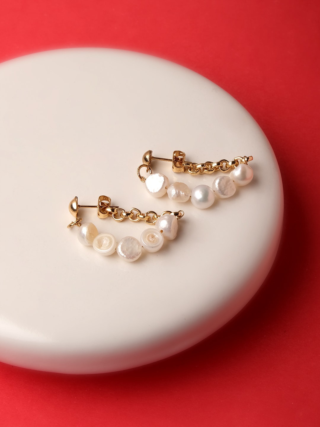 

XPNSV Contemporary Ear Cuff Earrings, Gold
