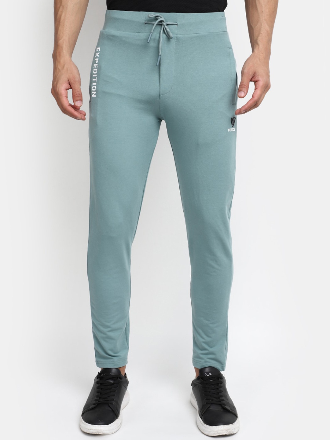 

V-Mart Men Mid-Raise Regular Fit Cotton Terry Track Pants, Green