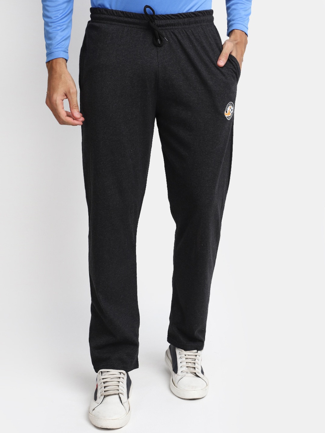 

V-Mart Men Mid-Raise Regular Fit Track Pants, Black