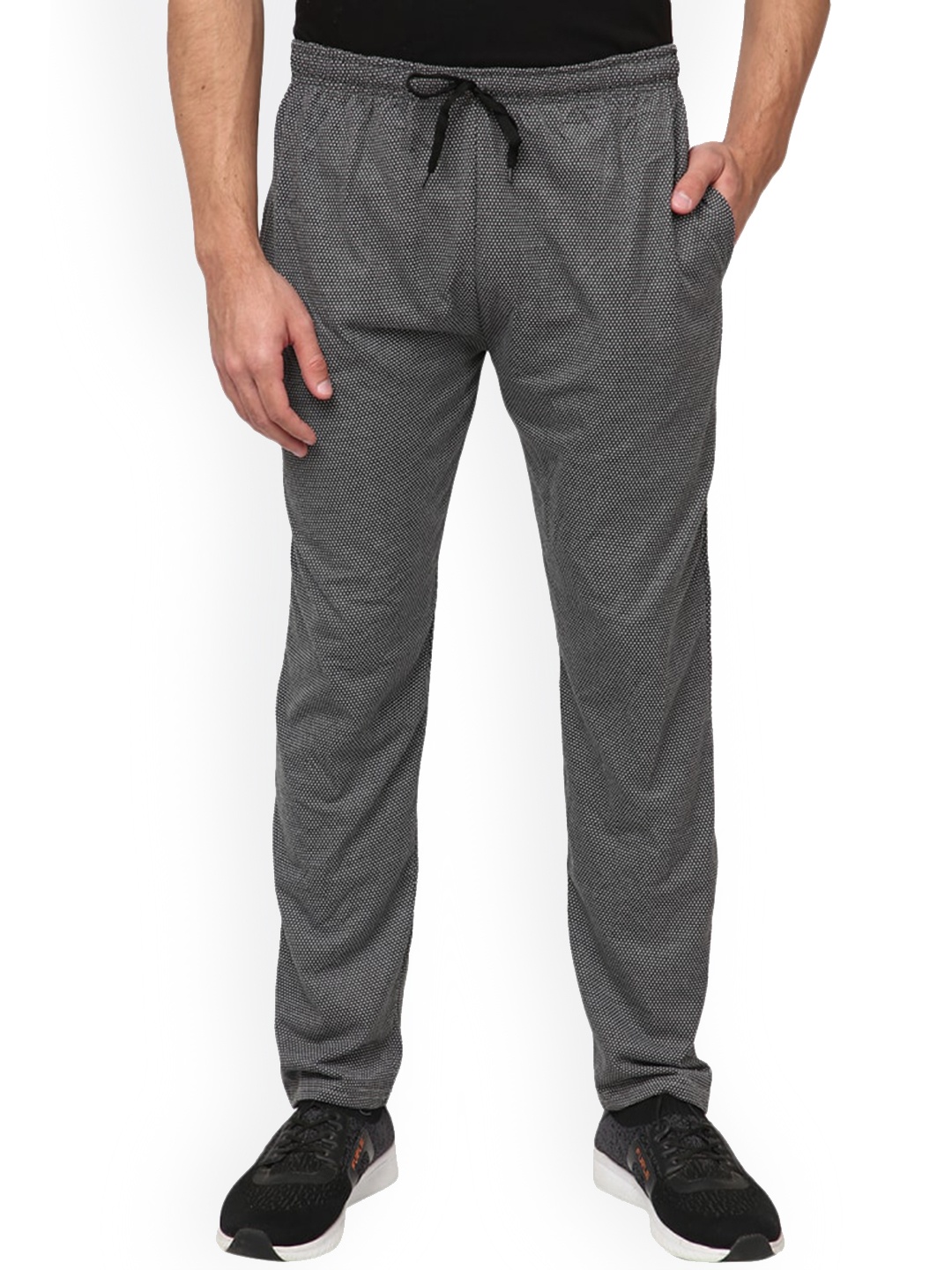 

V-Mart Men Self Design Regular Fit Cotton Track Pants, Grey