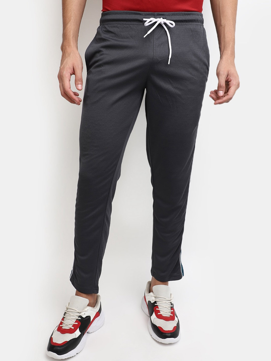 

V-Mart Men Mid-Rise Track Pants, Grey