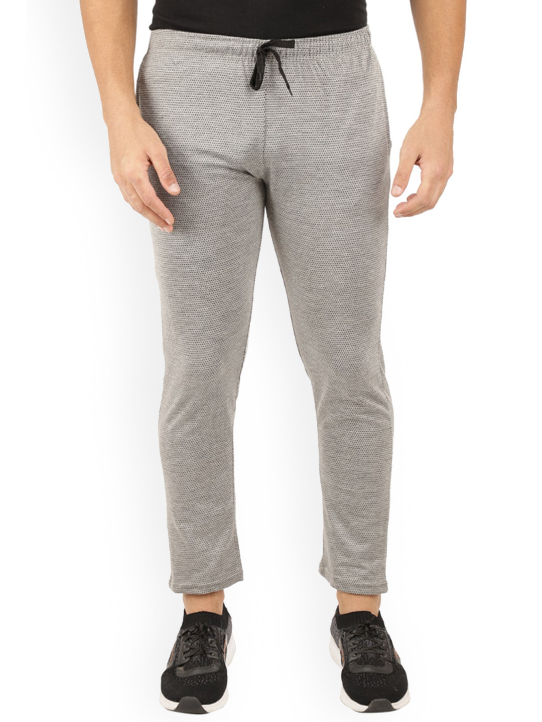 

V-Mart Men Self Design Regular Fit Cotton Regular Track Pants, Grey