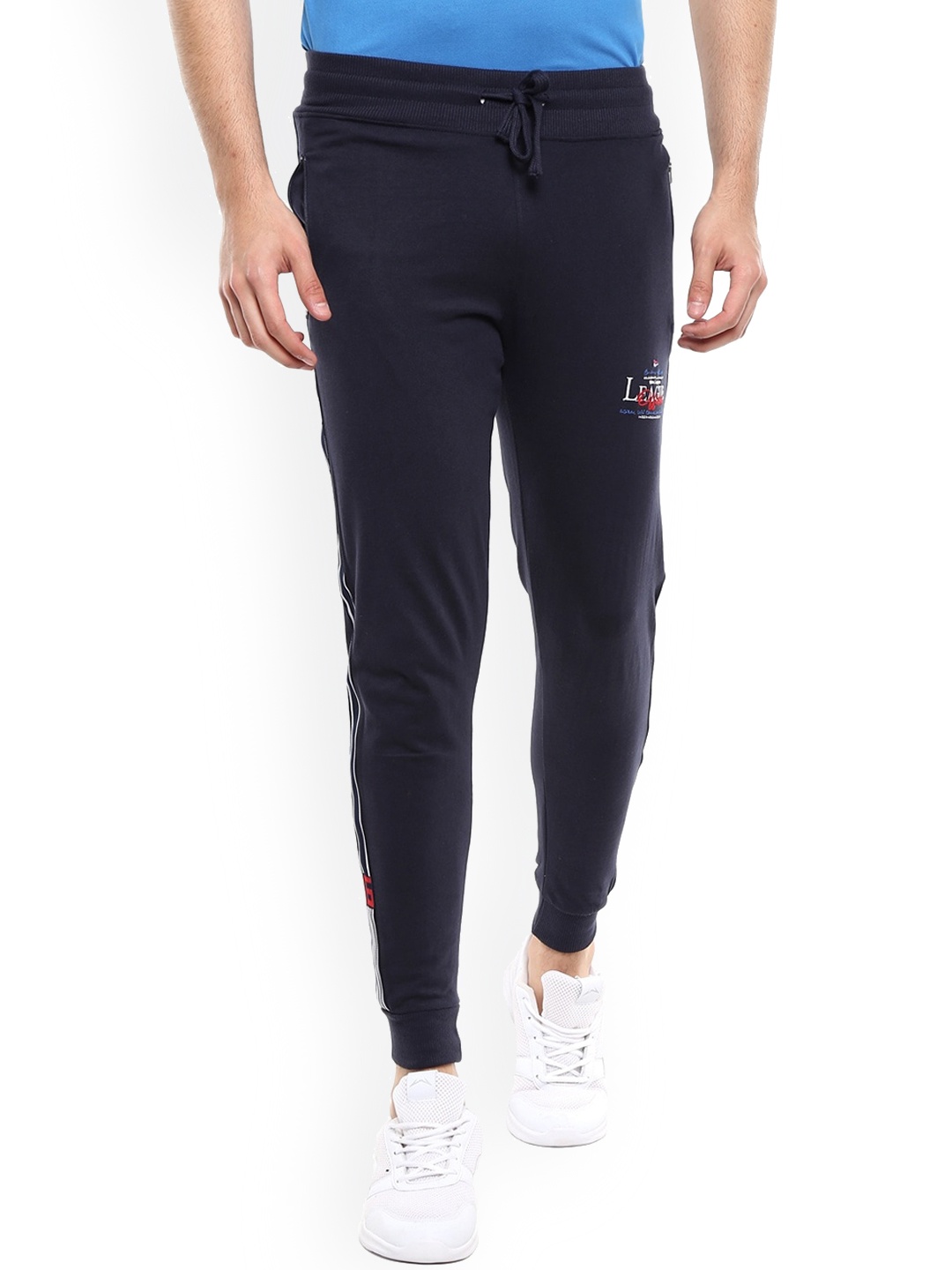 

V-Mart Men Cotton Single Jersey Track Pants, Navy blue