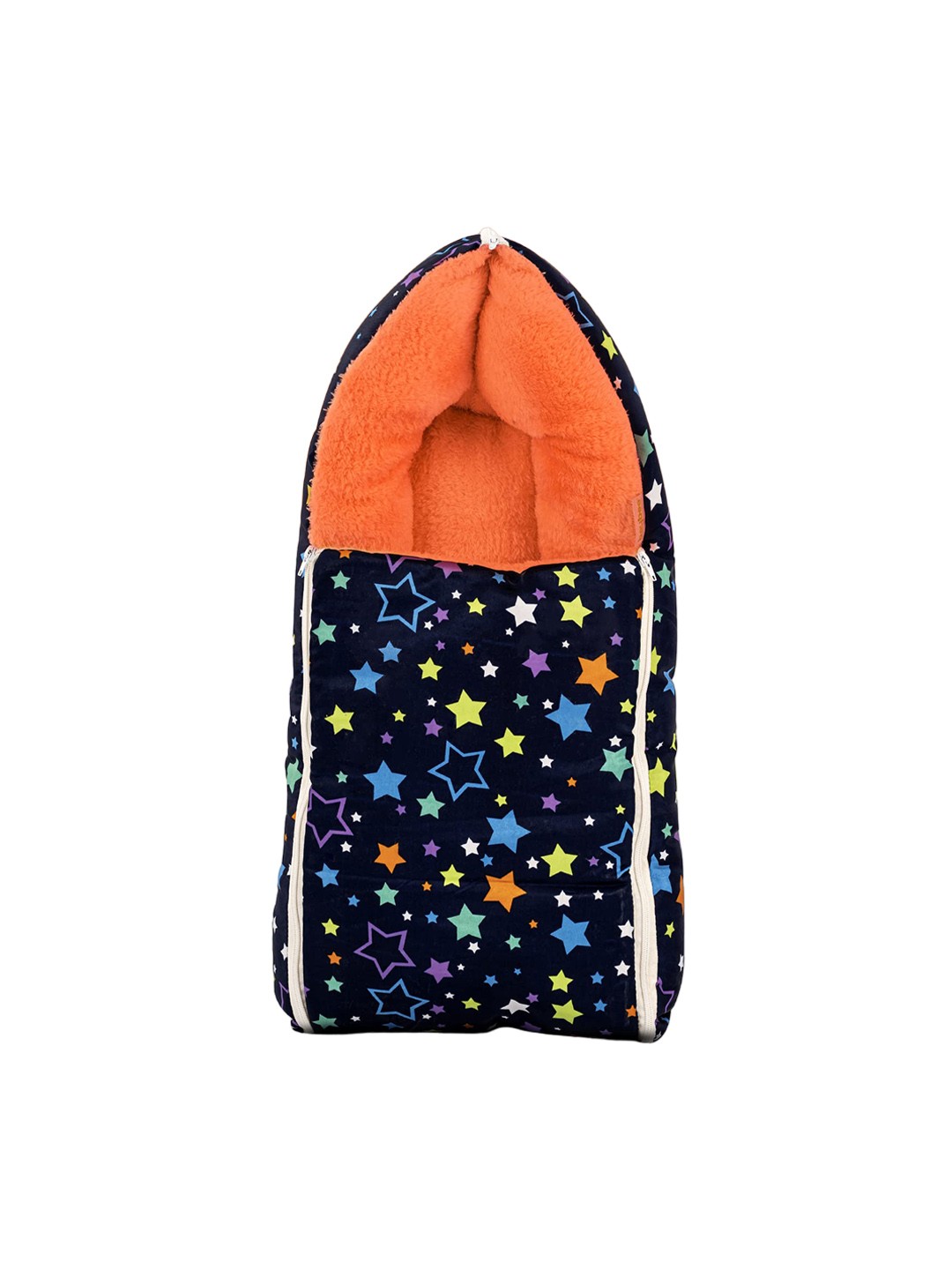 

BAYBEE Infants Printed Velvet Cotton 3 In 1 Baby Sleeping Bed, Orange