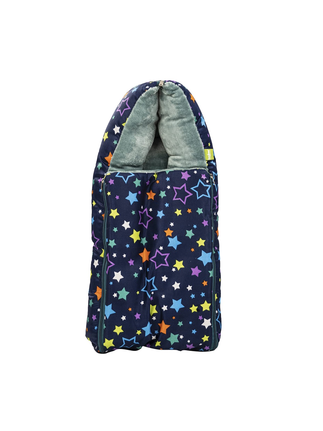 

BAYBEE Infants Printed 3 In 1 Velvet Cotton Baby Sleeping Bed, Sea green