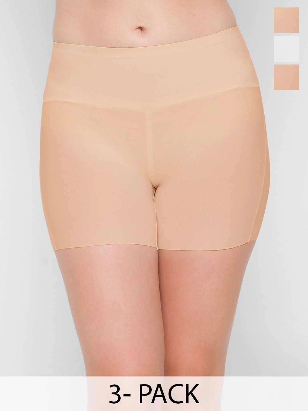 

FashionRack Pack Of 3 Seamless Boy Shorts 50813_SSW, Beige