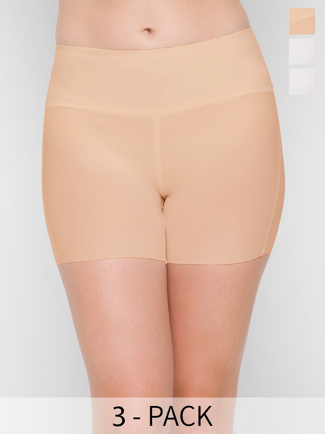 

FashionRack Pack Of 3 Seamless Boy Shorts 50813_SWW, Beige
