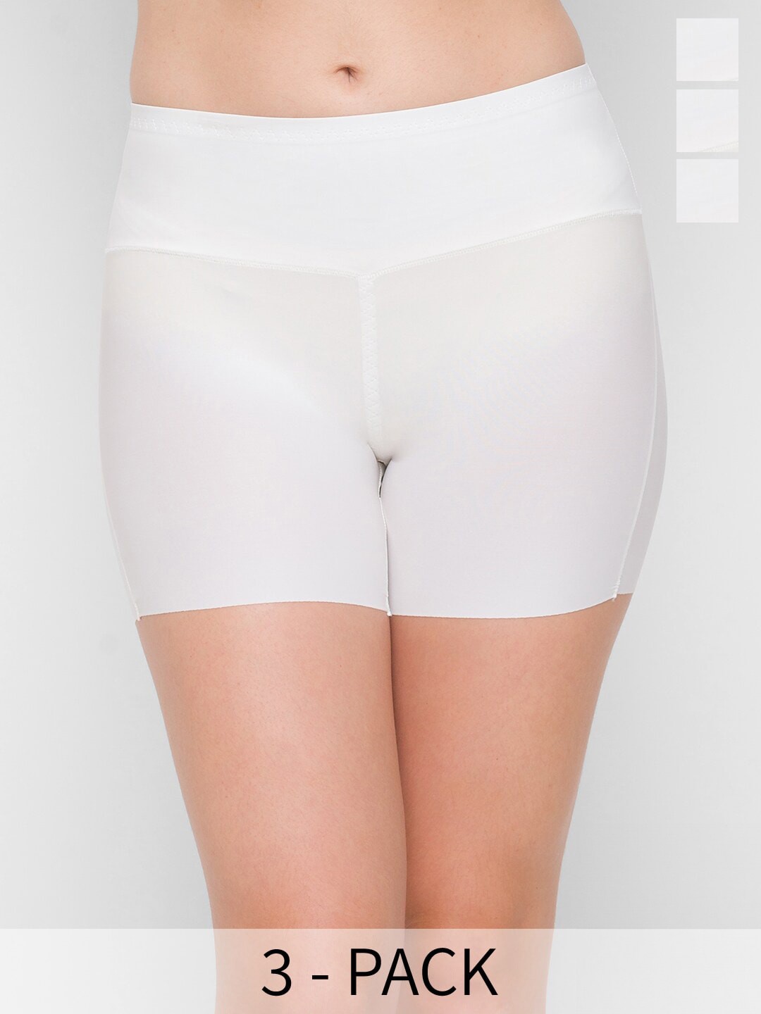 

FashionRack Pack Of 3 Seamless Boy Shorts 50813_WWW, White