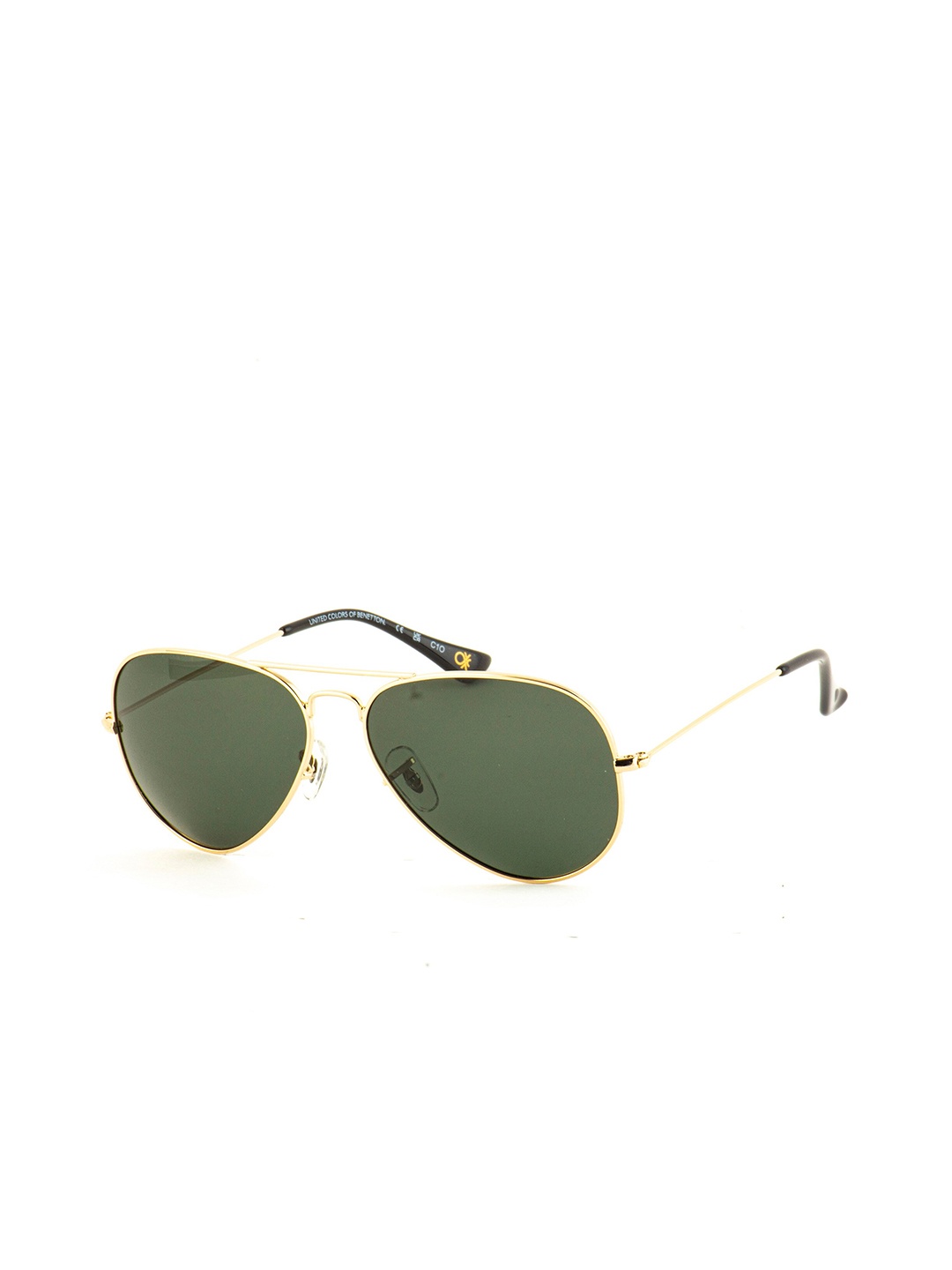 

United Colors of Benetton Men Aviator Sunglasses With UV Protected Lens BES23515 C6, Green