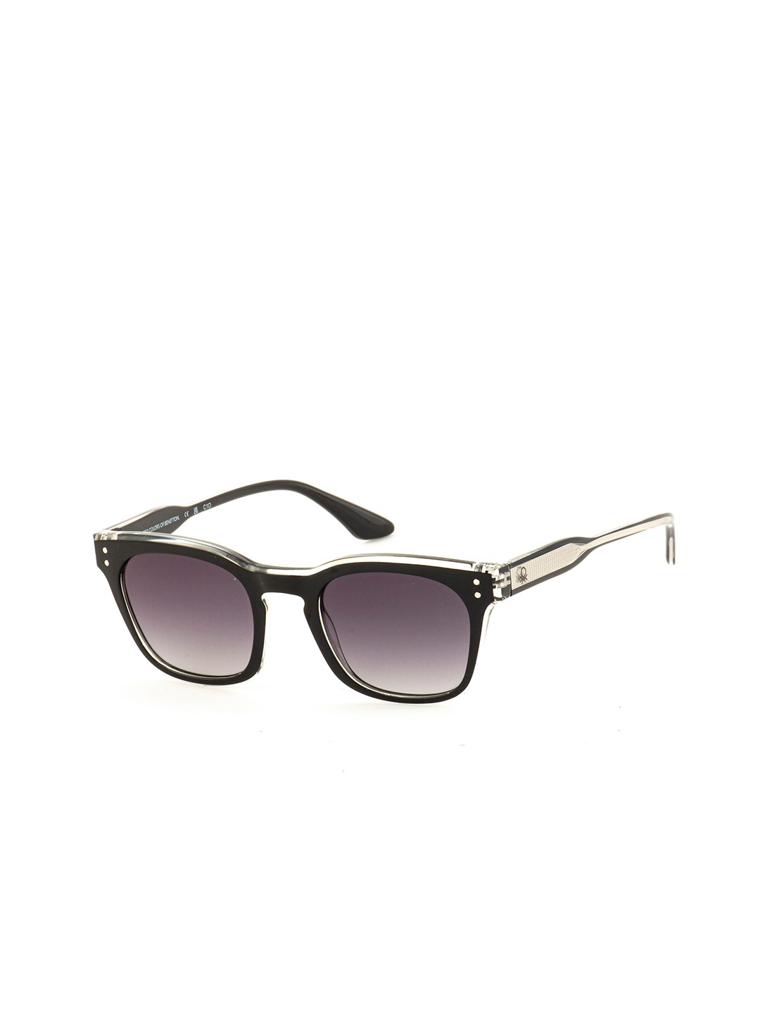 

United Colors of Benetton Unisex Square Sunglasses with UV Protected Lens BES23514 C1, Purple