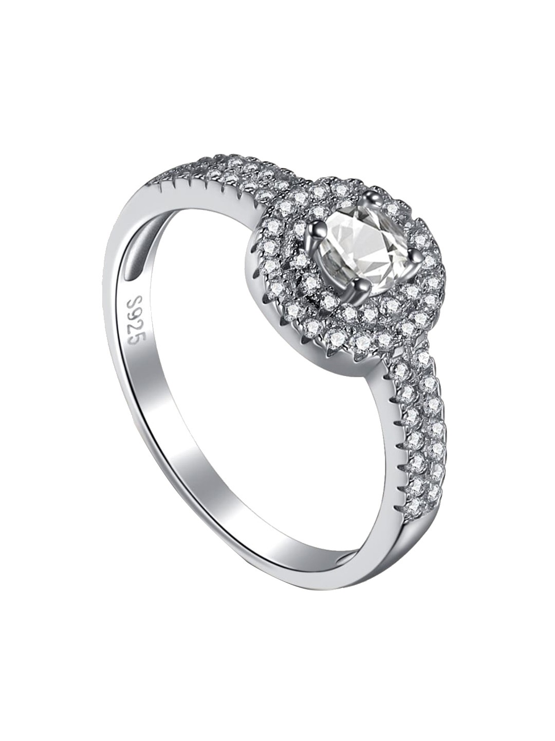 

MISS JO 92.5 Sterling Silver Timeless Crystal Harmony Finger Ring