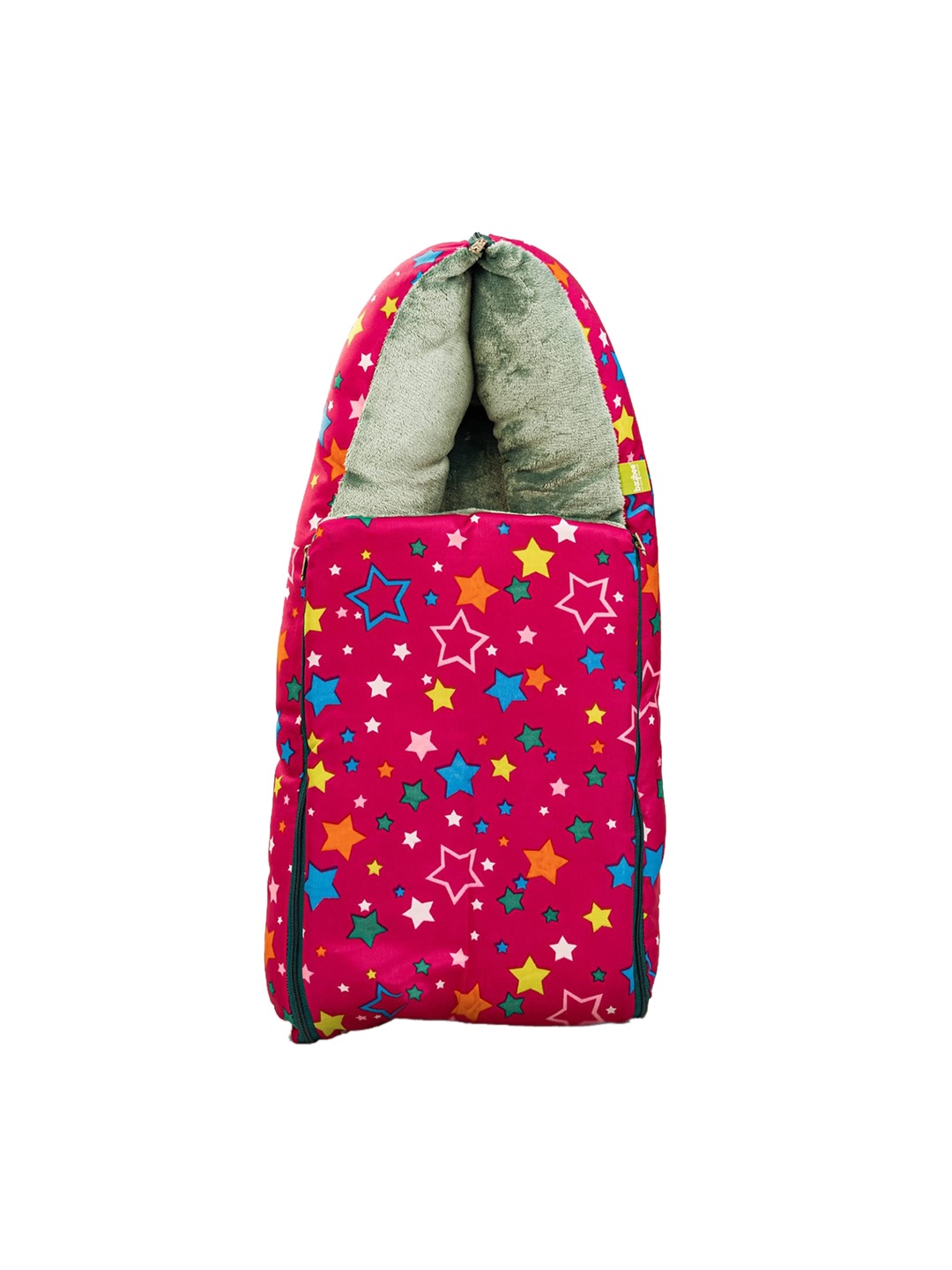 

BAYBEE Little Max Printed Cotton 3 In 1 Baby Sleeping Bed, Green