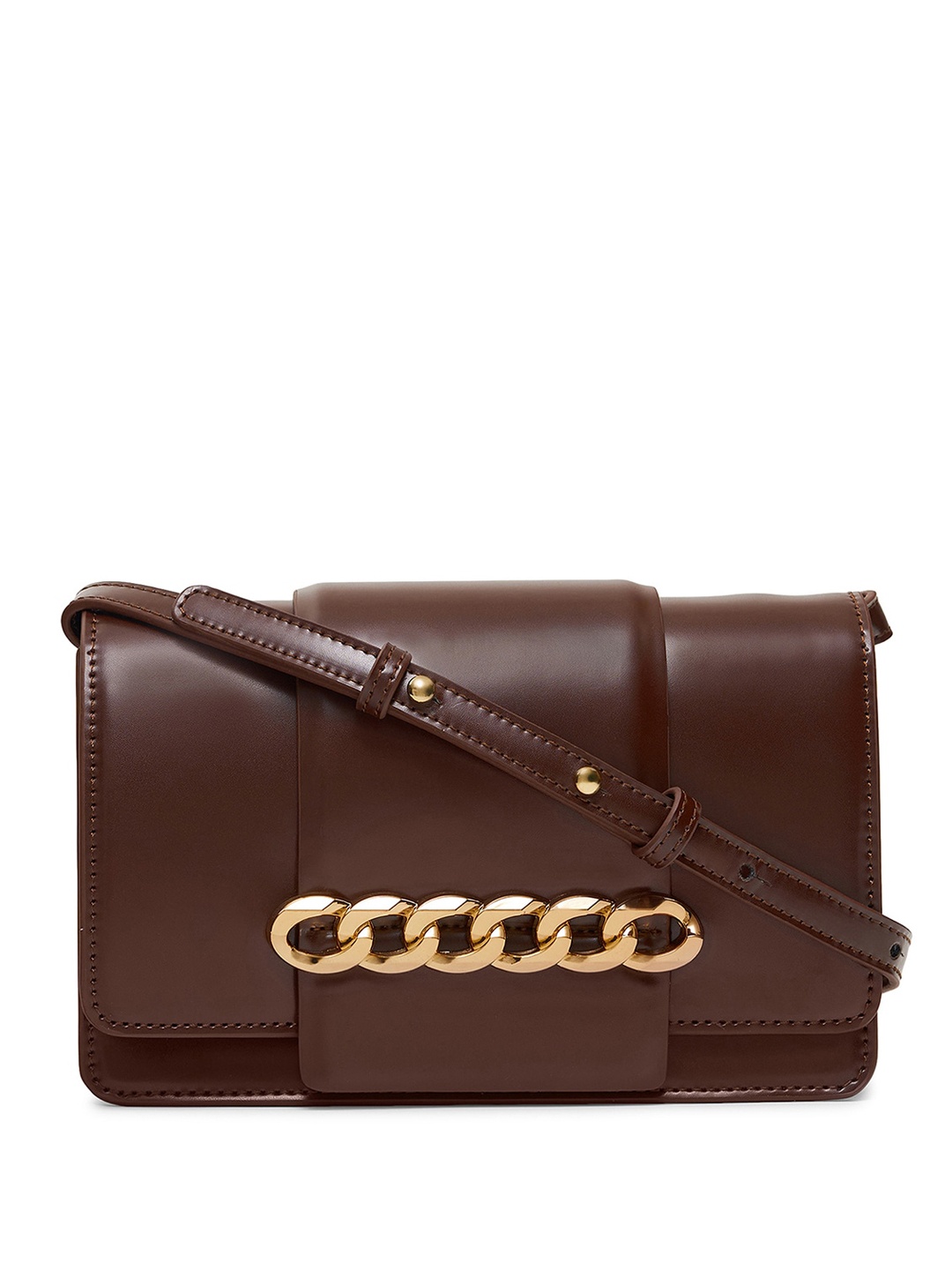 

MIRAGGIO Structured Sling Bag, Brown