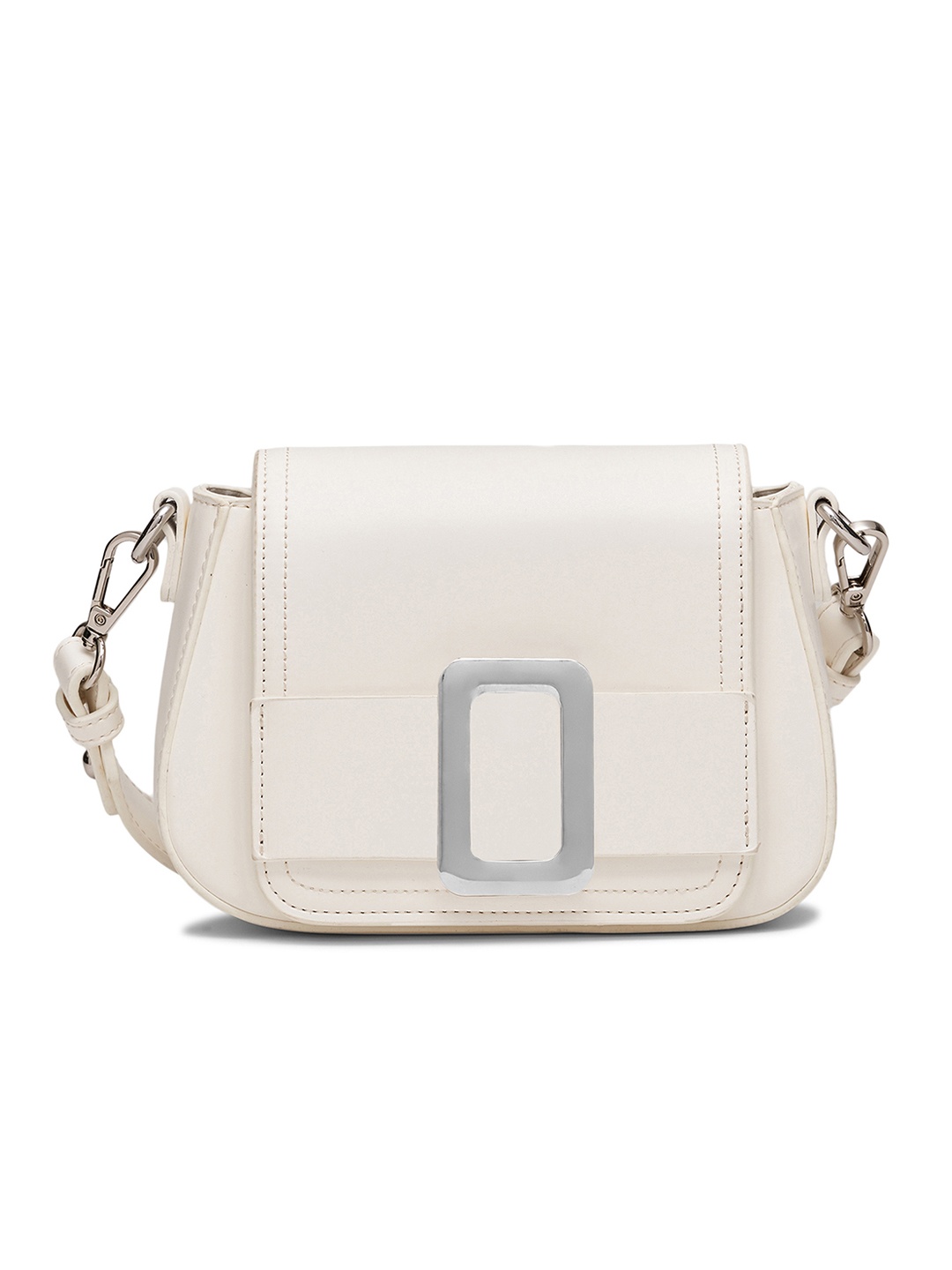 

MIRAGGIO Structured Crossbody Bag, White