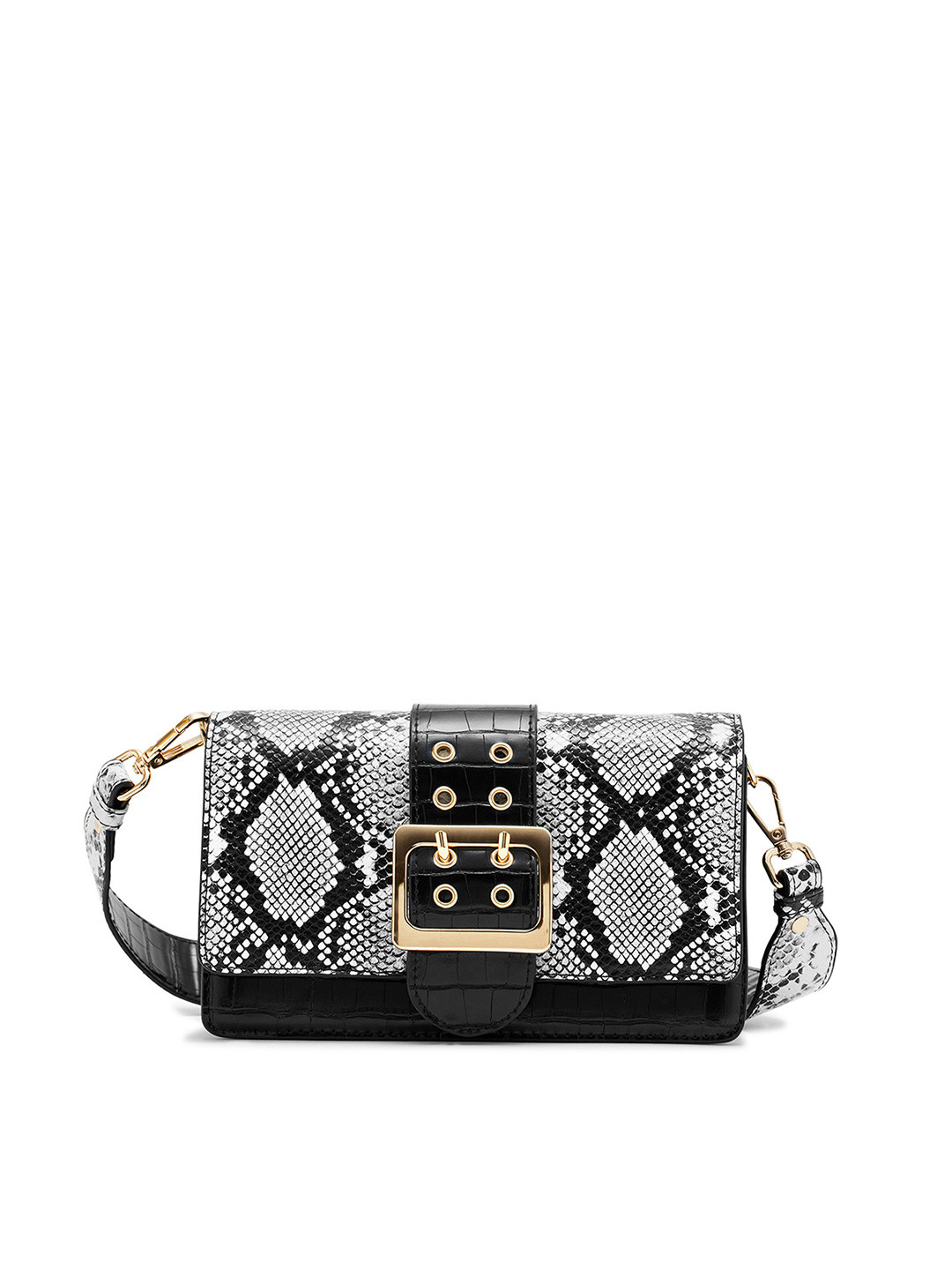 

MIRAGGIO Structured Crossbody Bag, Black