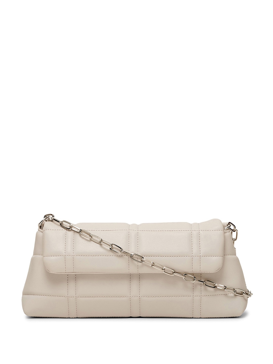 

MIRAGGIO Quilted Detail Structured Shoulder Bag, White