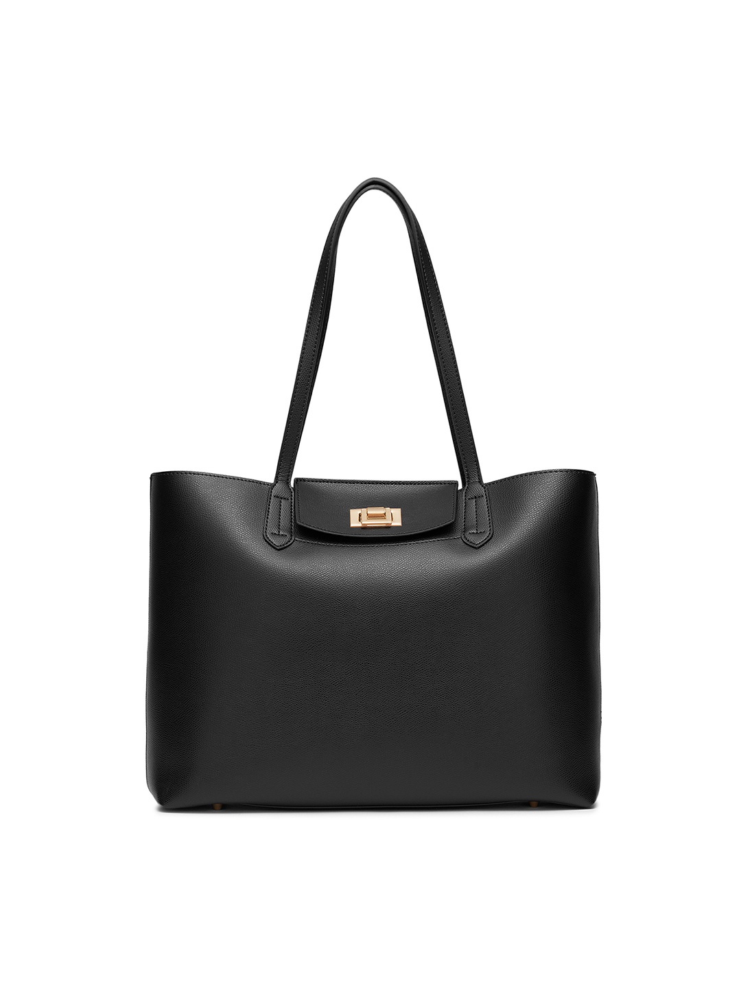 

MIRAGGIO Solid Unlined Tote Bag, Black