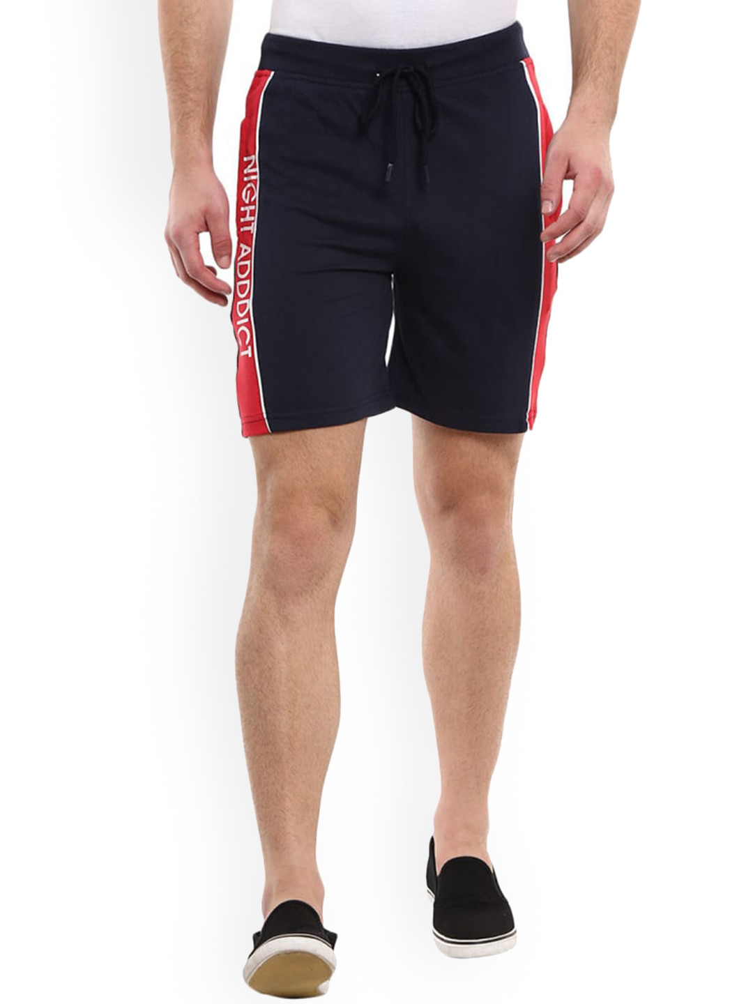 

V-Mart Men Mid Rise Cotton Shorts, Blue