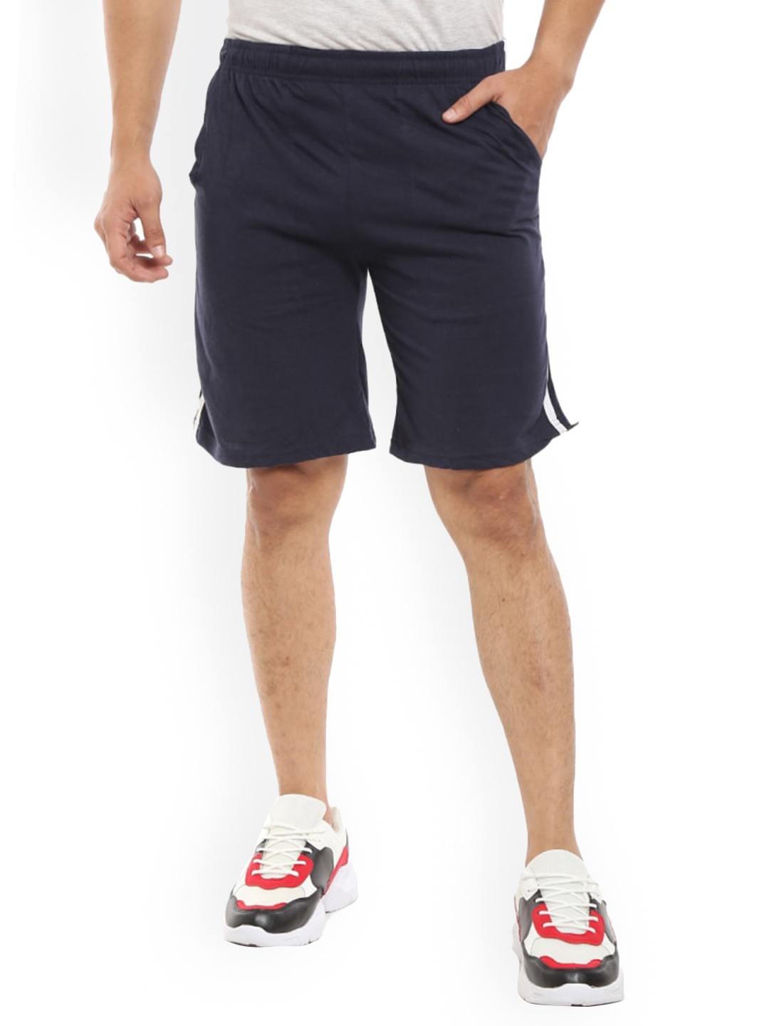 

V-Mart Men Mid Rise Shorts, Blue