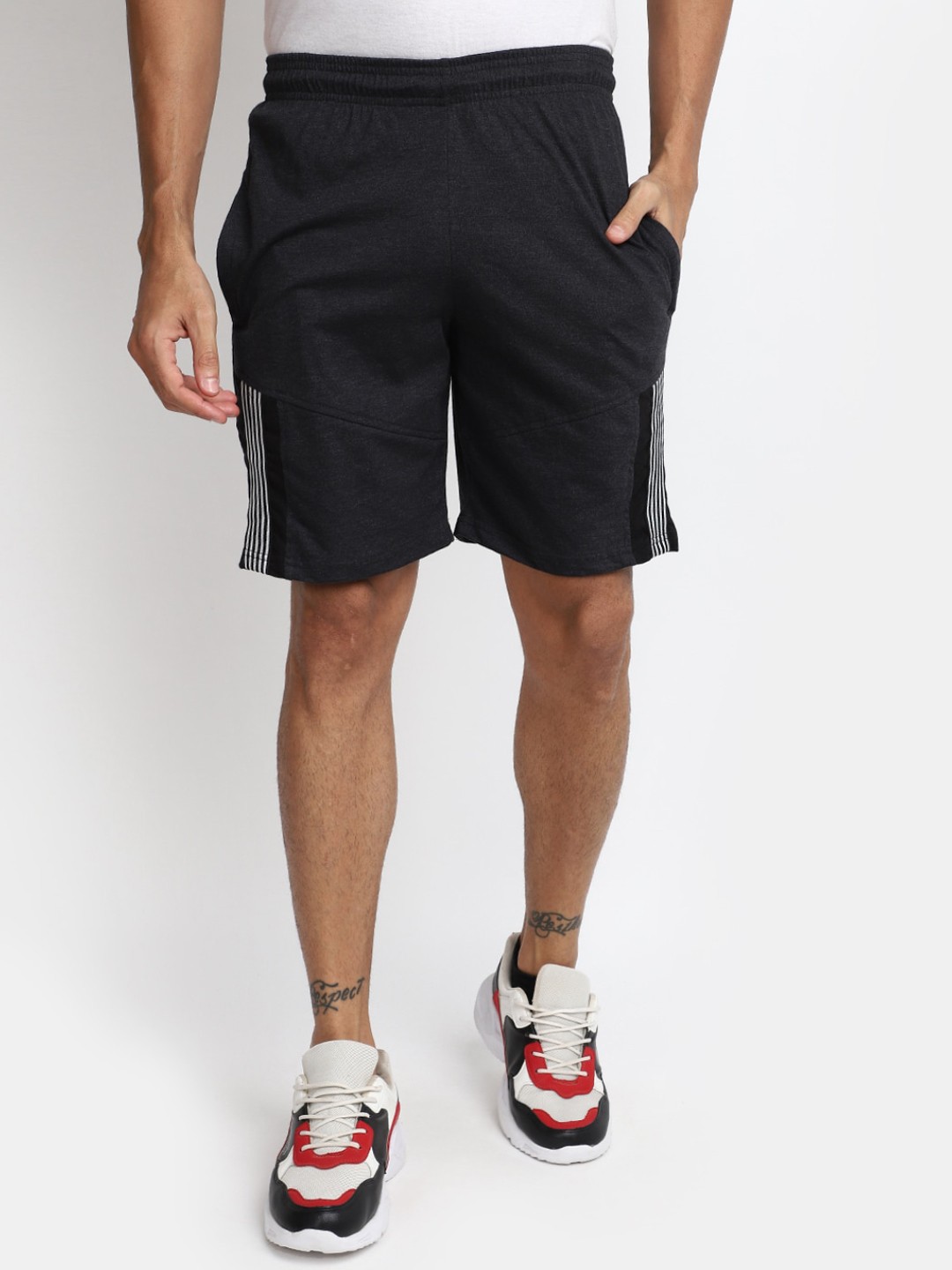 

V-Mart Men Mid-Rise Sports Shorts, Grey