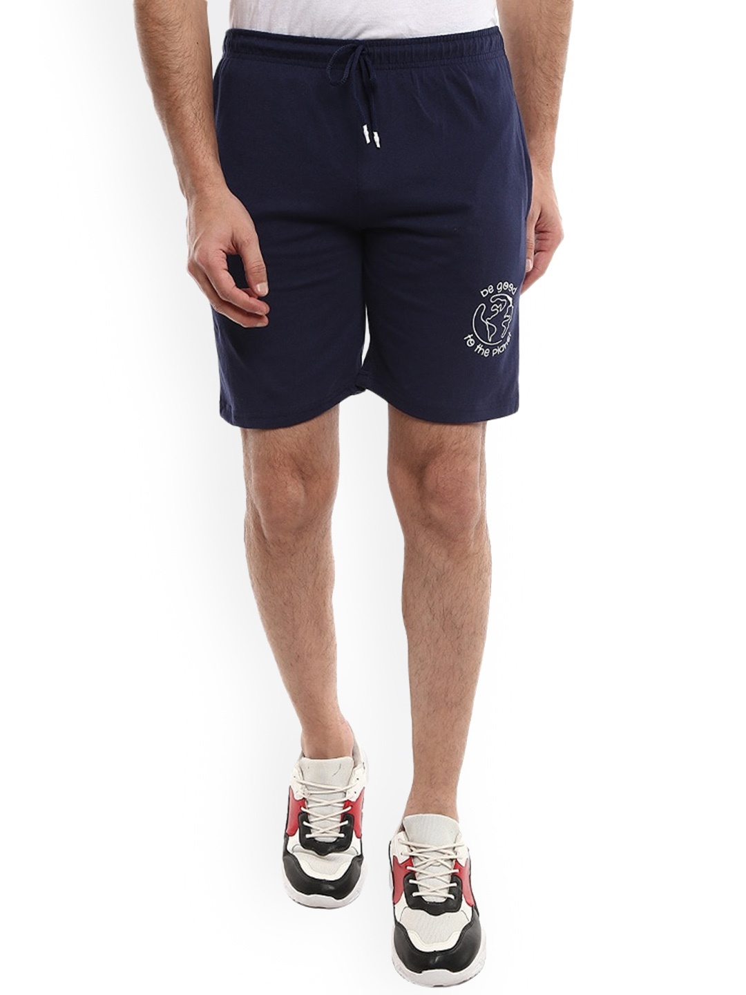 

V-Mart Men Mid Rise Shorts, Blue