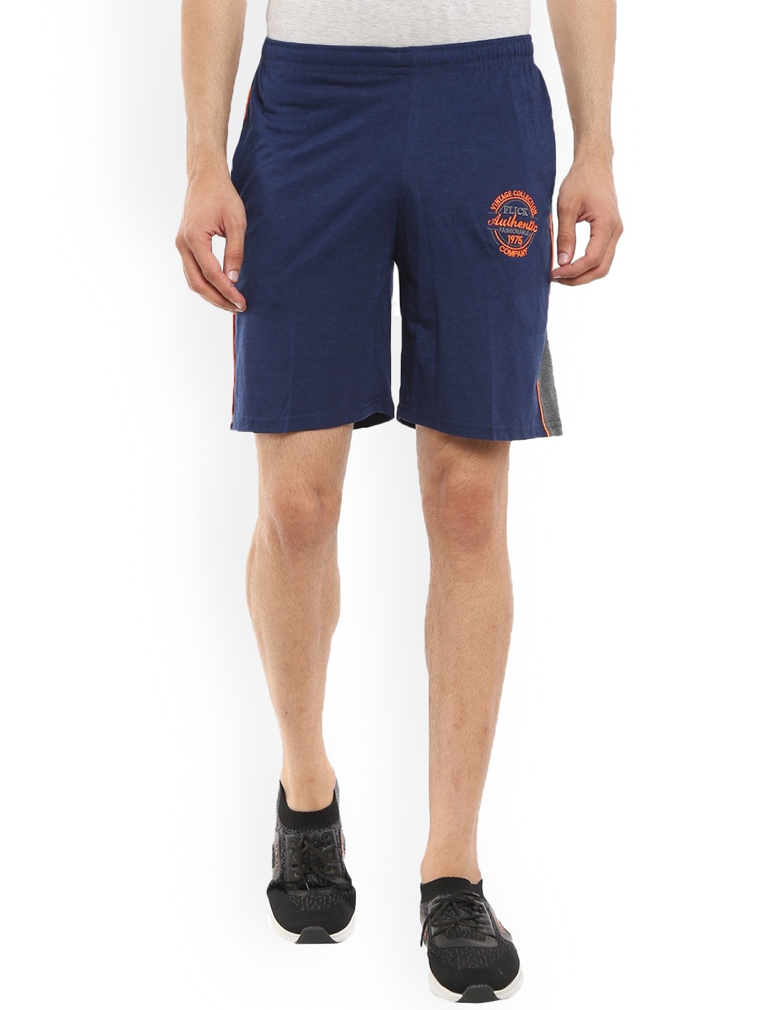 

V-Mart Men Mid Rise Cotton Shorts, Blue