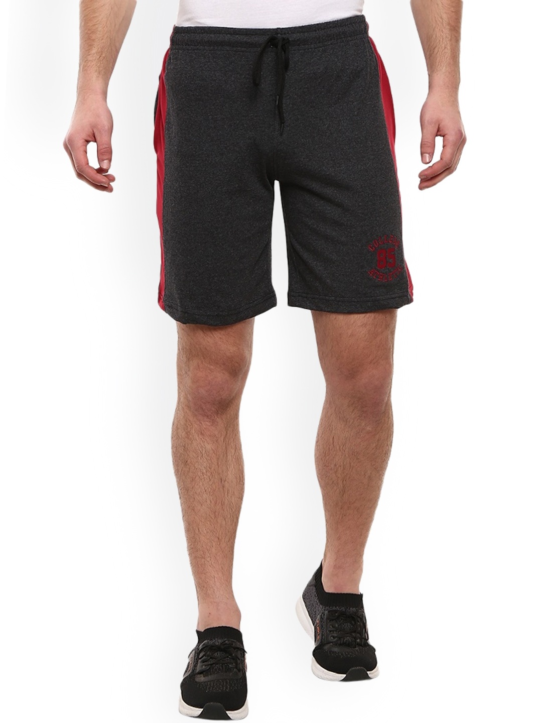 

V-Mart Men Mid Rise Cotton Shorts, Grey