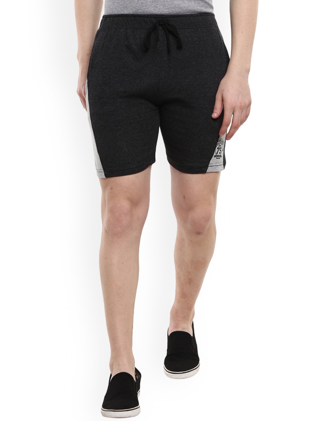 

V-Mart Men Mid Rise Cotton Shorts, Grey