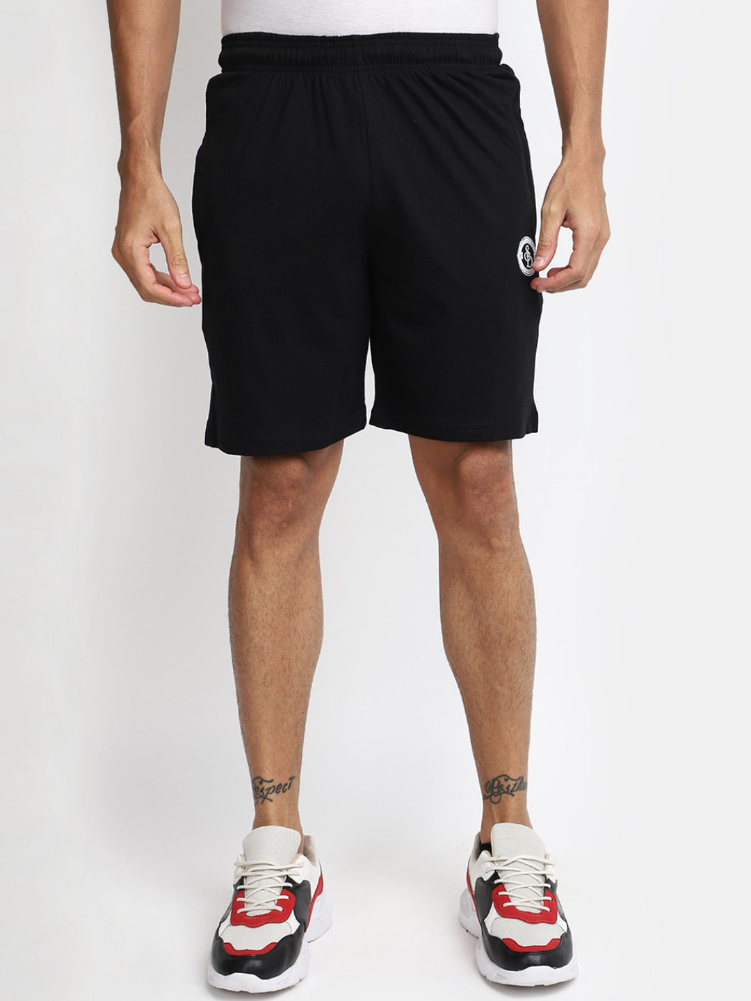 

V-Mart Men Mid-Rise Sports Shorts, Black
