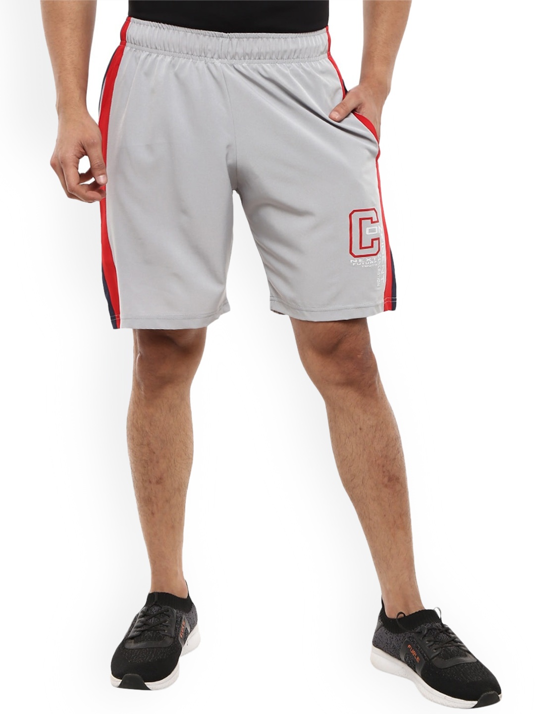 

V-Mart Men Mid Rise Cotton Shorts, Grey