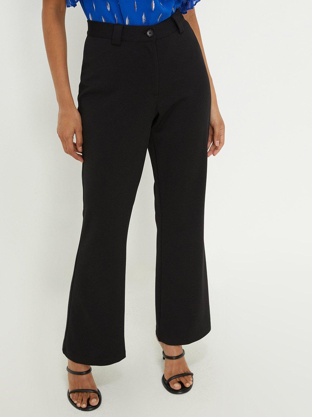 

DOROTHY PERKINS Women Solid Bootcut Trousers, Black