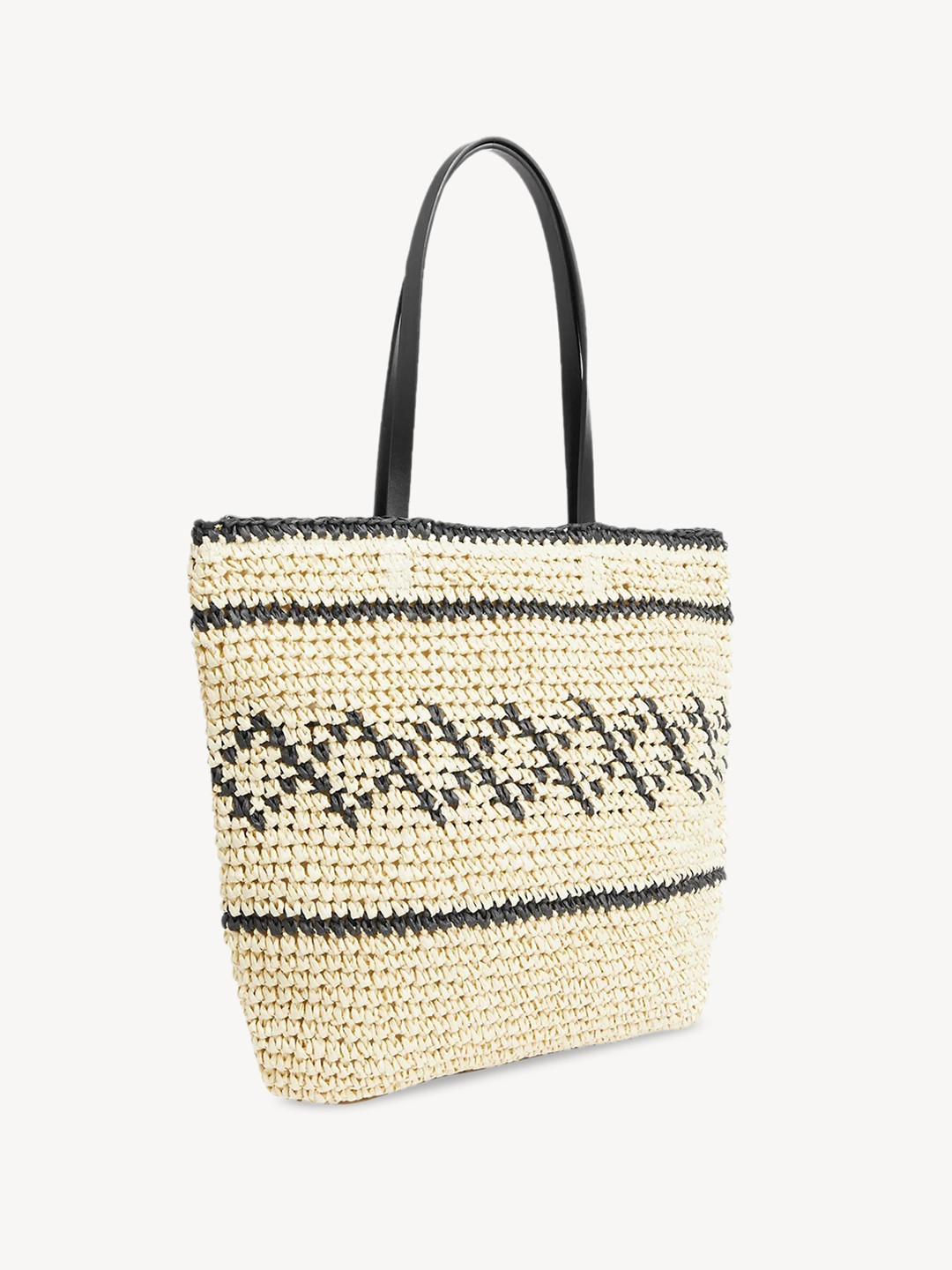 

Marks & Spencer Geometric Self Design Shopper Tote Bag, Black
