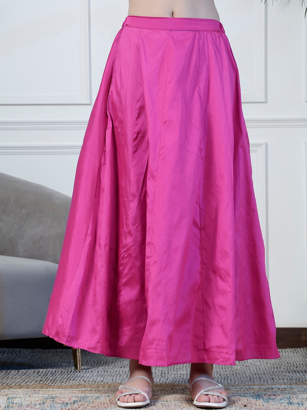 

NEUDIS Maxi Lehenga Skirt, Magenta