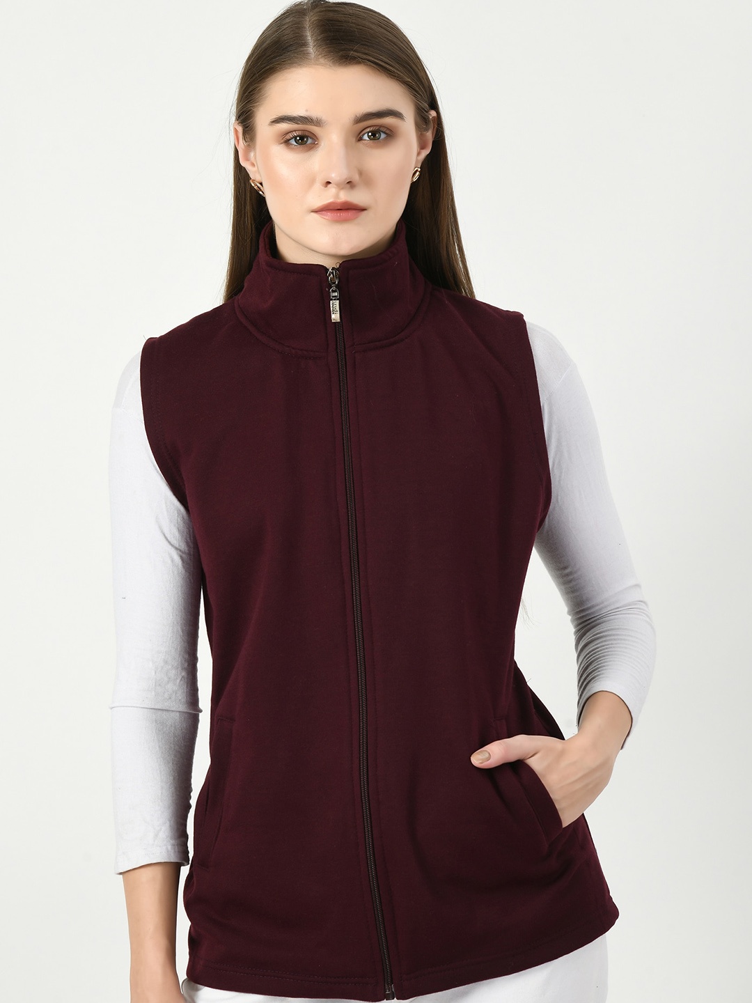 

BAESD Lightweight Open Front Fleece Jacket, Brown