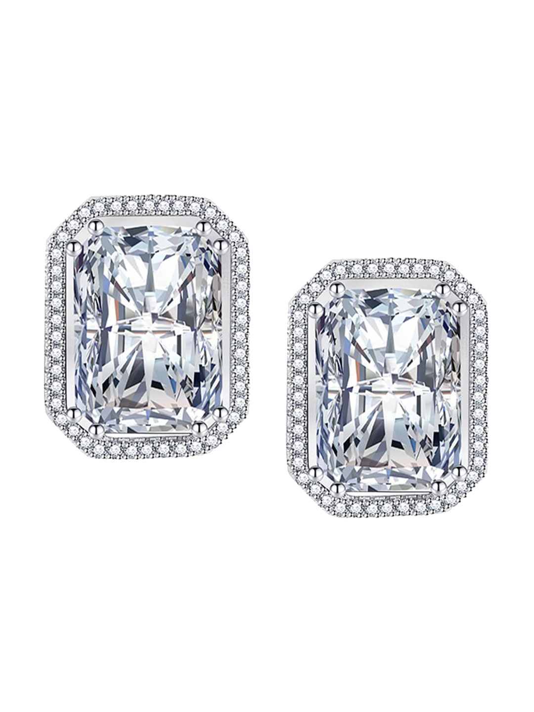 

Designs & You Silver-Toned Geometric Hoop Earrings