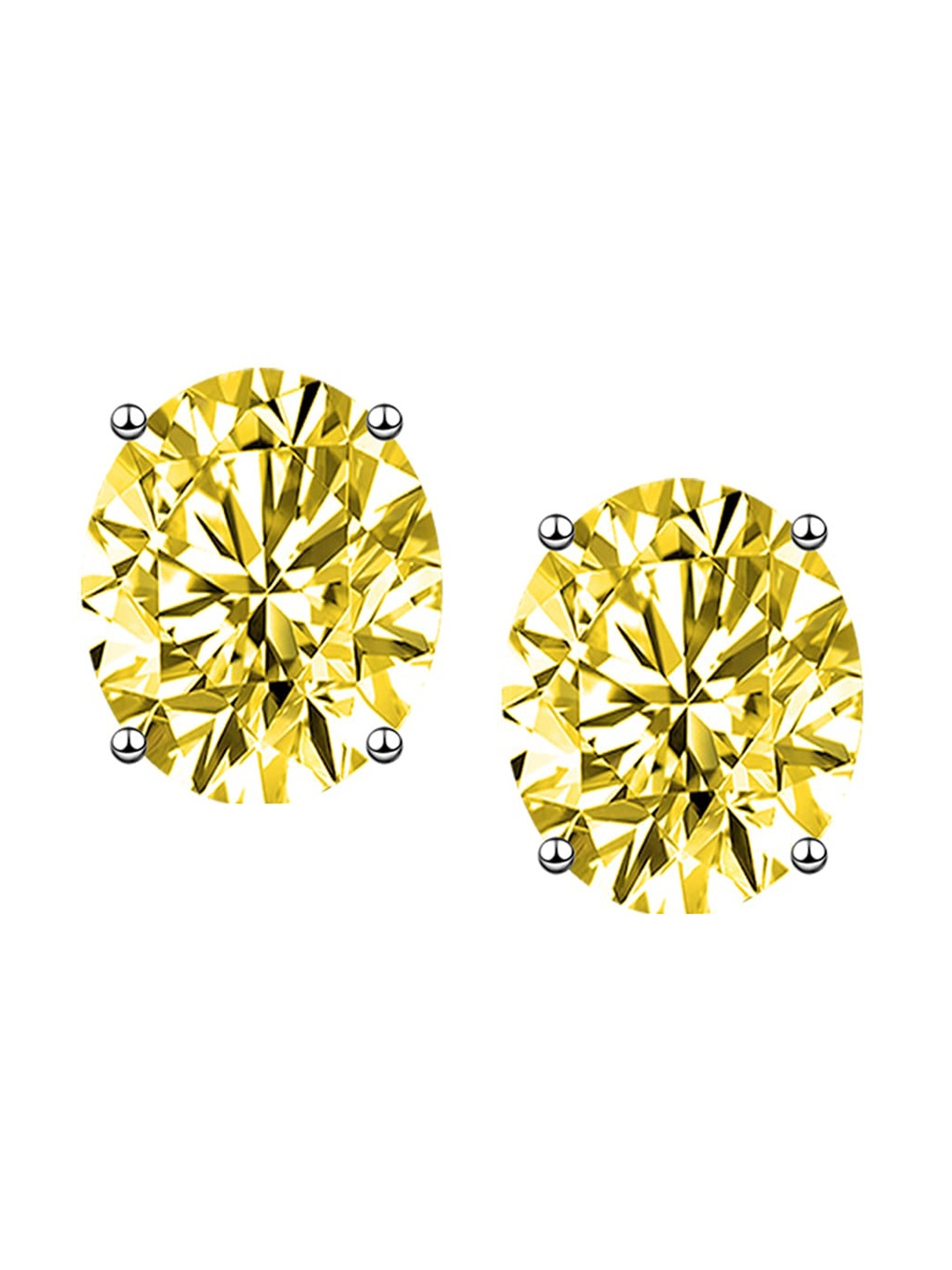 

Designs & You Silver Plated Oval Studs Earrings