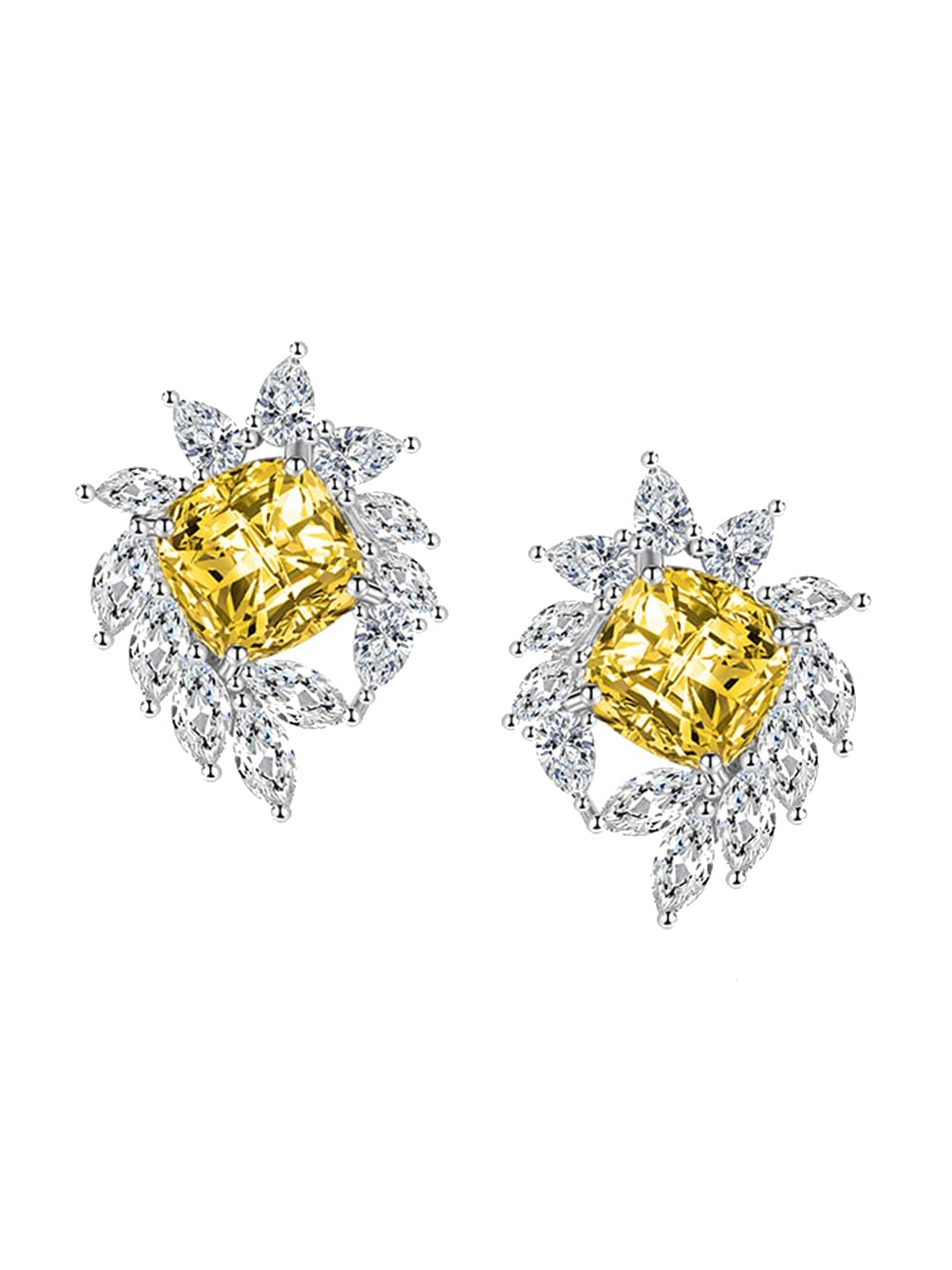 

Designs & You Yellow Contemporary Studs Earrings