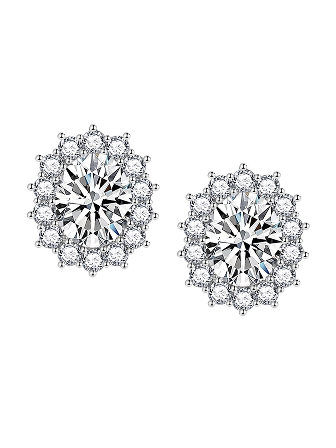 

Designs & You Silver Plated Contemporary Studs Earrings