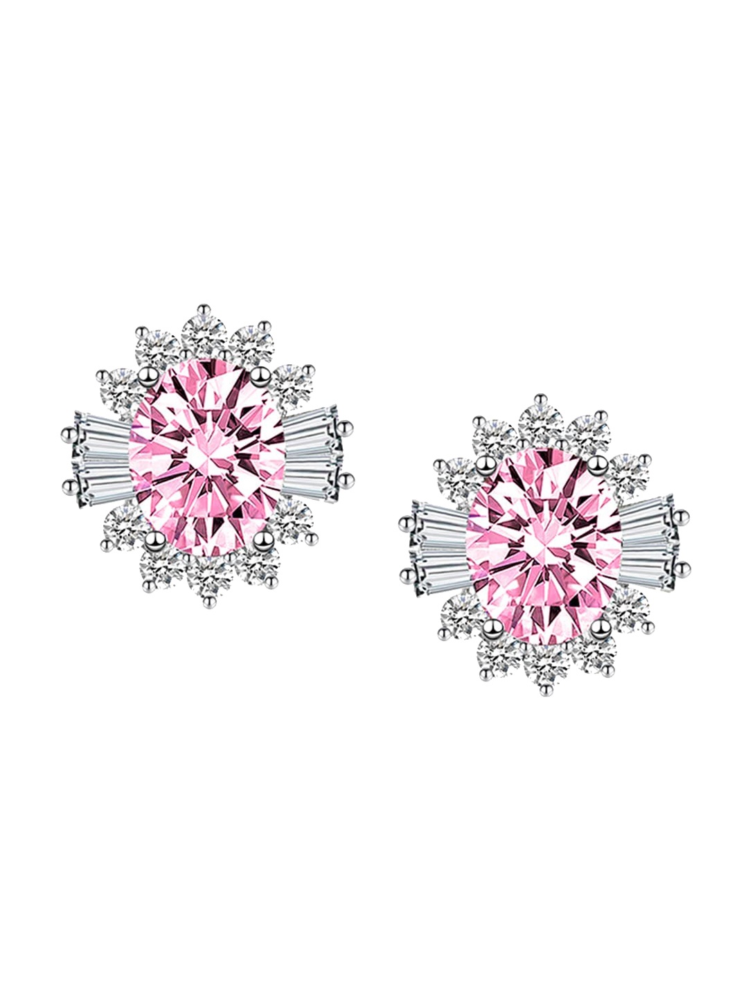 

Designs & You Silver Plated Contemporary Studs Earrings